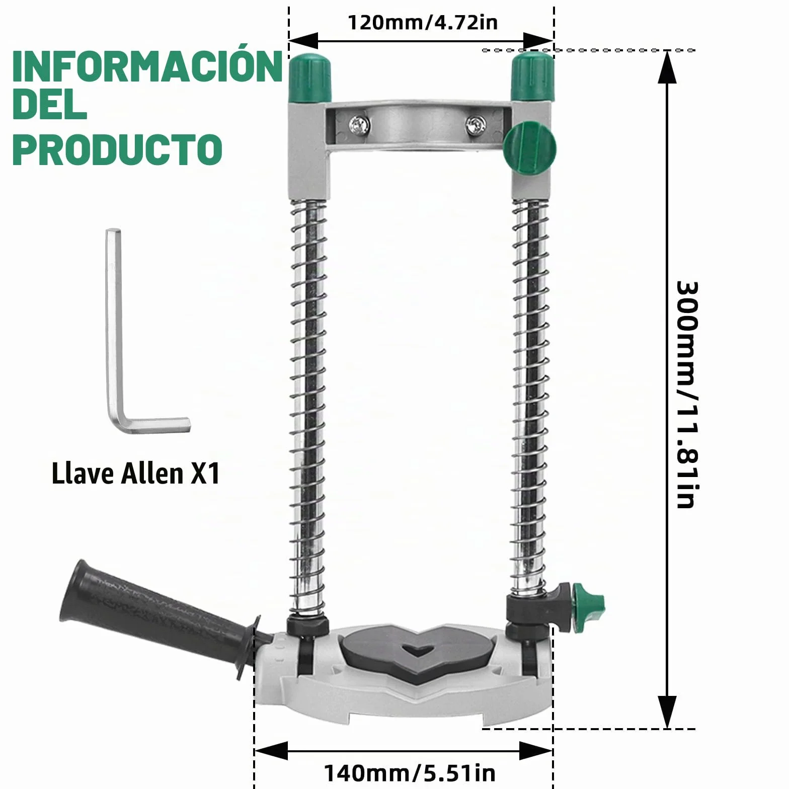 Soporte de perforación con ángulo ajustable, 0~45° ayuda para taladrado angular, taladro de mesa Alzmetall con mango auxiliar adicional, bastidor de perforación móvil para taladrado recto y oblicuo