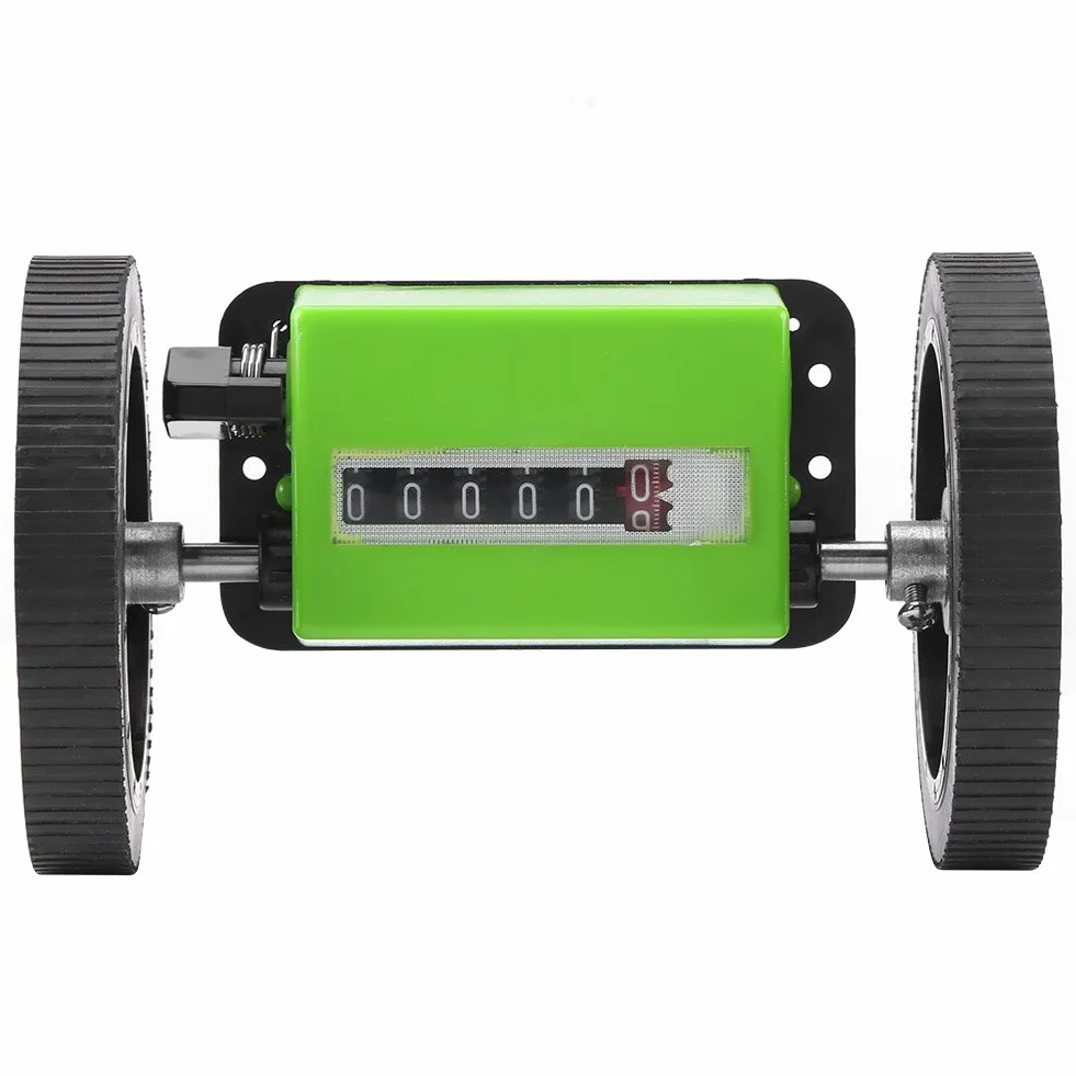 Contador del Metro, Contador de medidor de Tipo Rodillo, Contador de Longitud Mecánica con Rueda de Balanceo para Textiles de Medición, Impresión, Cuero Artificial