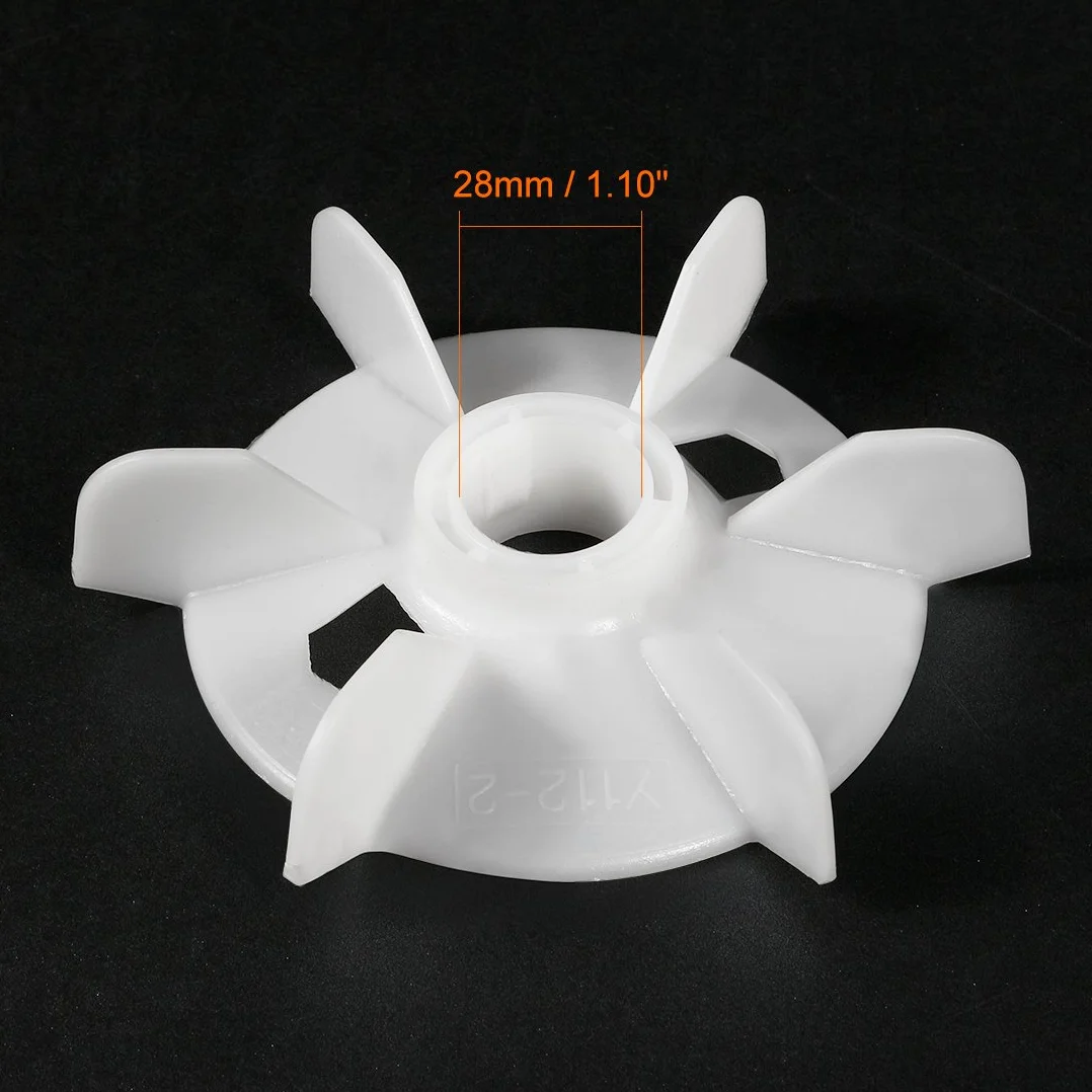 sourcing map 1Pcs 150 * 28mm Reemplazo de eje redondo Blanco 6 Paleta del ventilador del motor del impulsor