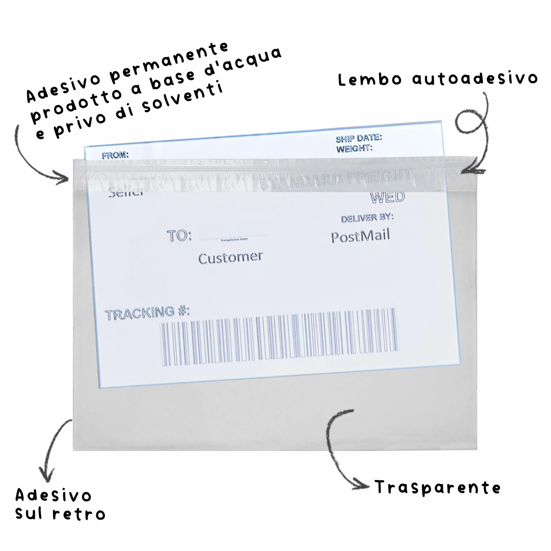 BLASETTI Sobres portadocumentos Polyadix autoadhesivos C4 26,2 x 33 cm transparente 250 unidades
