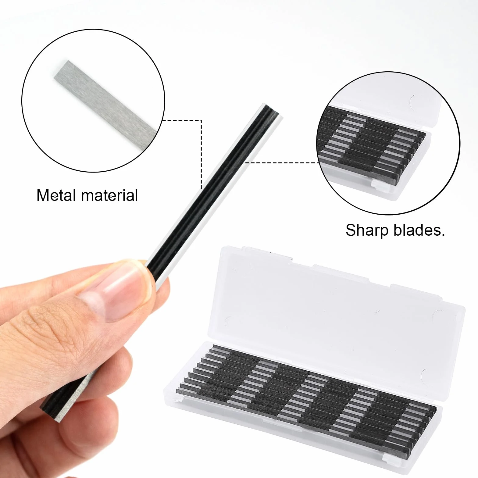 10 Piezas 82mm Juego de Cuchillas HSS para Cepillo Eléctrico (82x5.5x1.2mm), Repuesto para Bosch, Cepillos de Madera Manuales y Máquinas de Carpintería