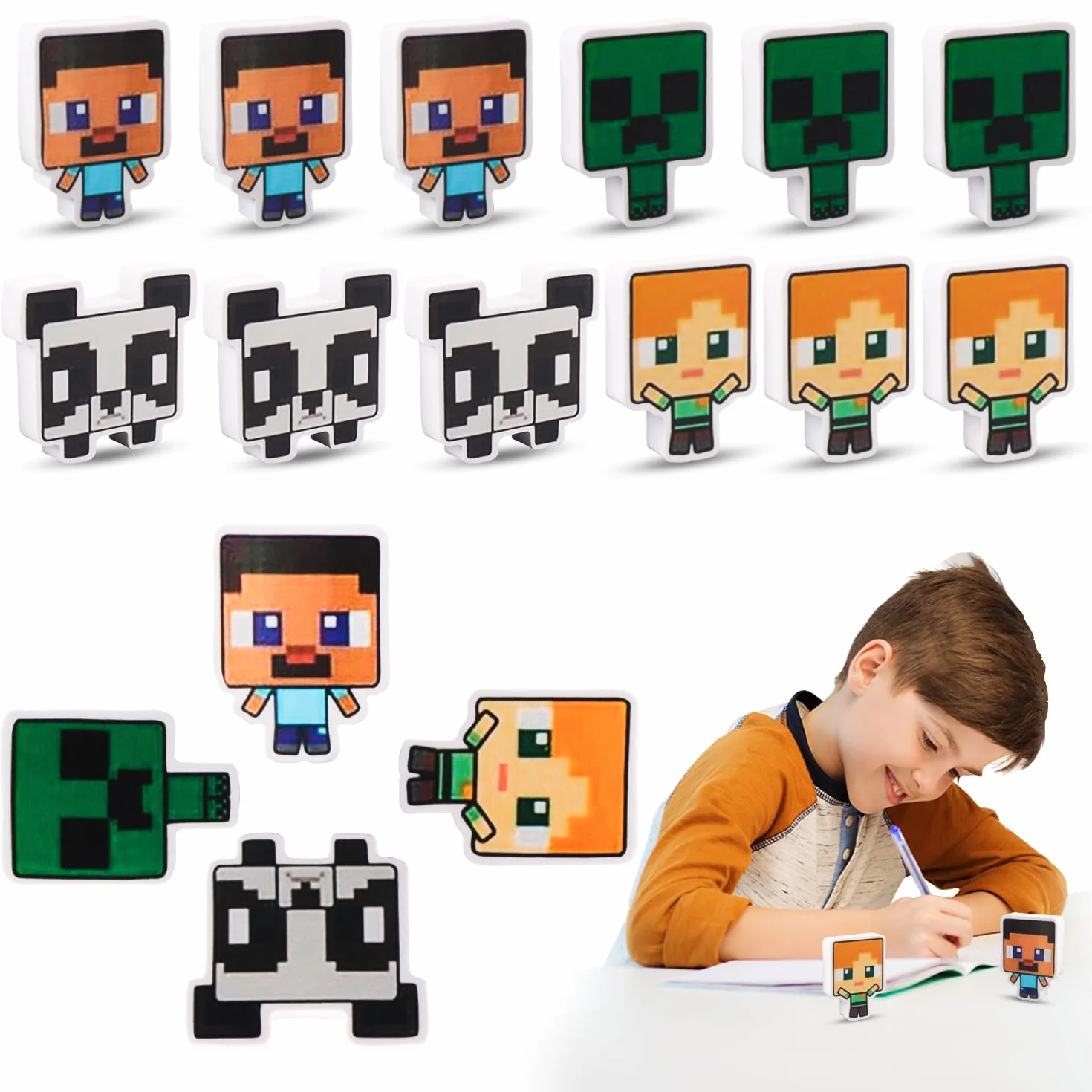 Gomas de Borrar 12 Piezas 1.9 in × 1.5 in Borradores para Fiestas Infantiles Material Escolar