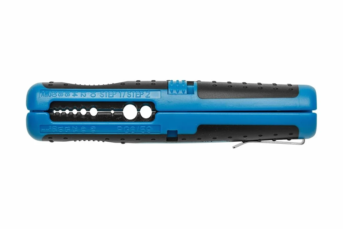Högert Technik Herramienta pelacables profesional de 122 mm, universal, 0,5 – 6,0 mm, herramienta electricista, pelacables