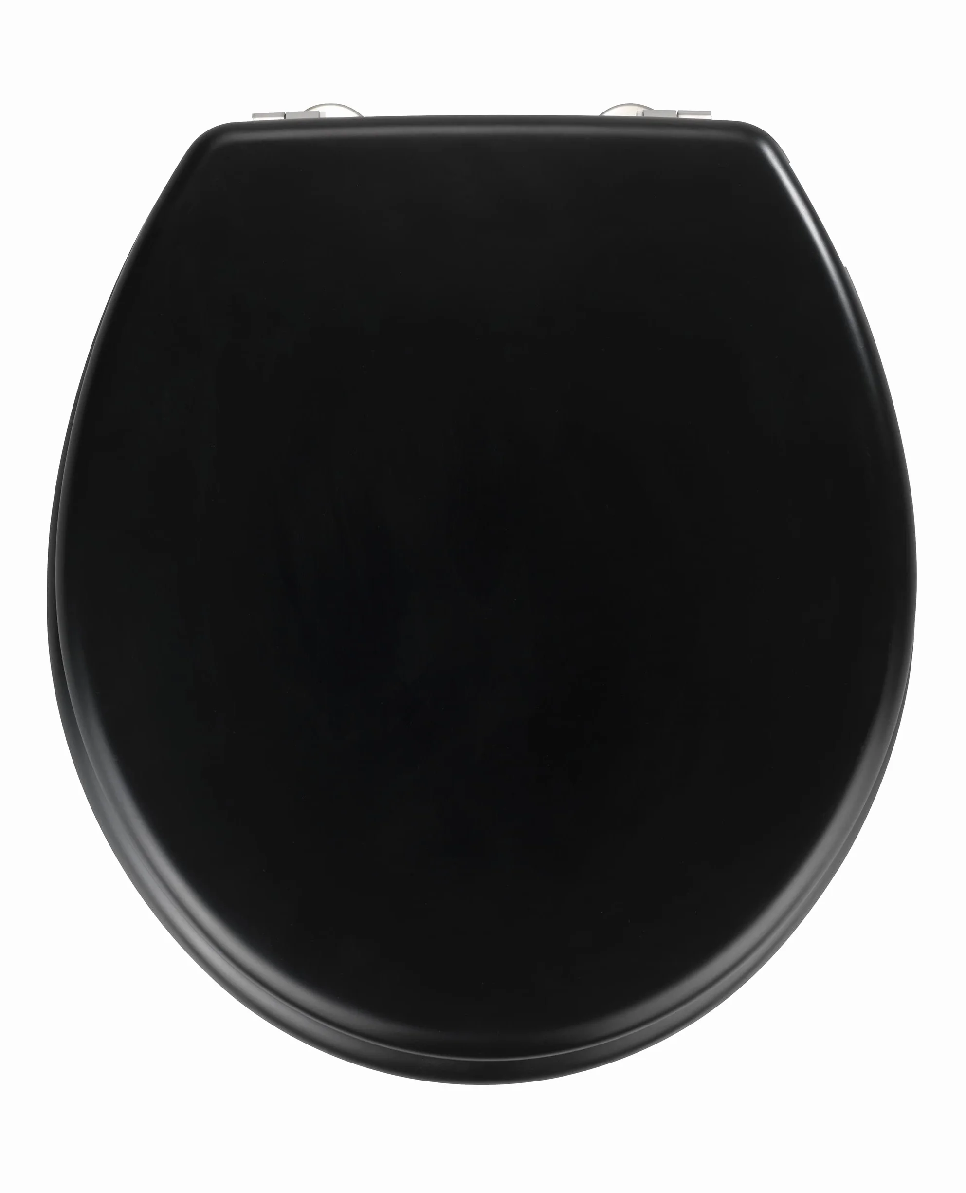 Wenko Tapa de WC Prima Negro Opaco - Adecuado para cisternas, sujeción de Acero INOX, MDF, 37 x 41 cm, Negro