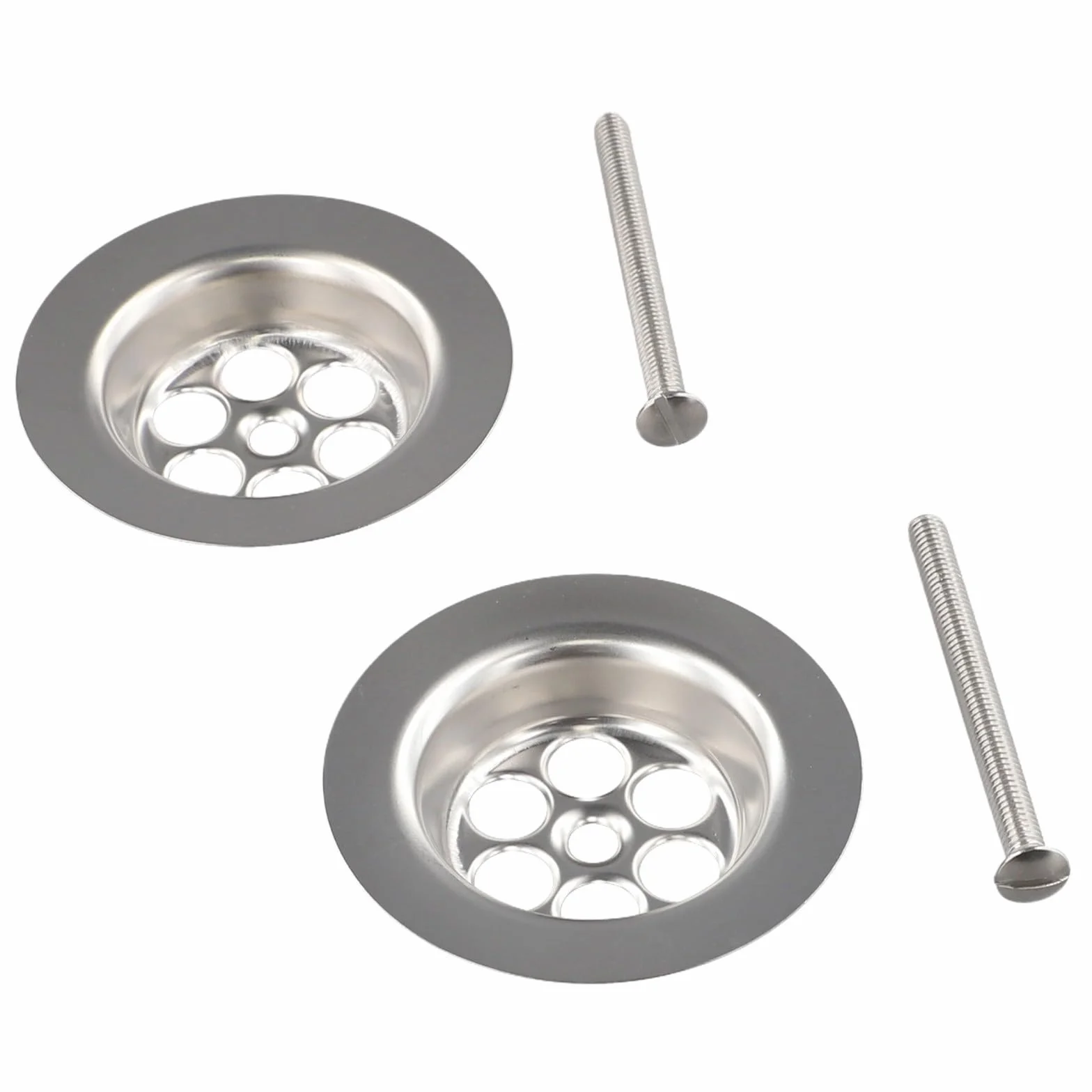 Repuesto de agujero de baño de acero inoxidable con tornillo para reparación de fugas - 2 juegos