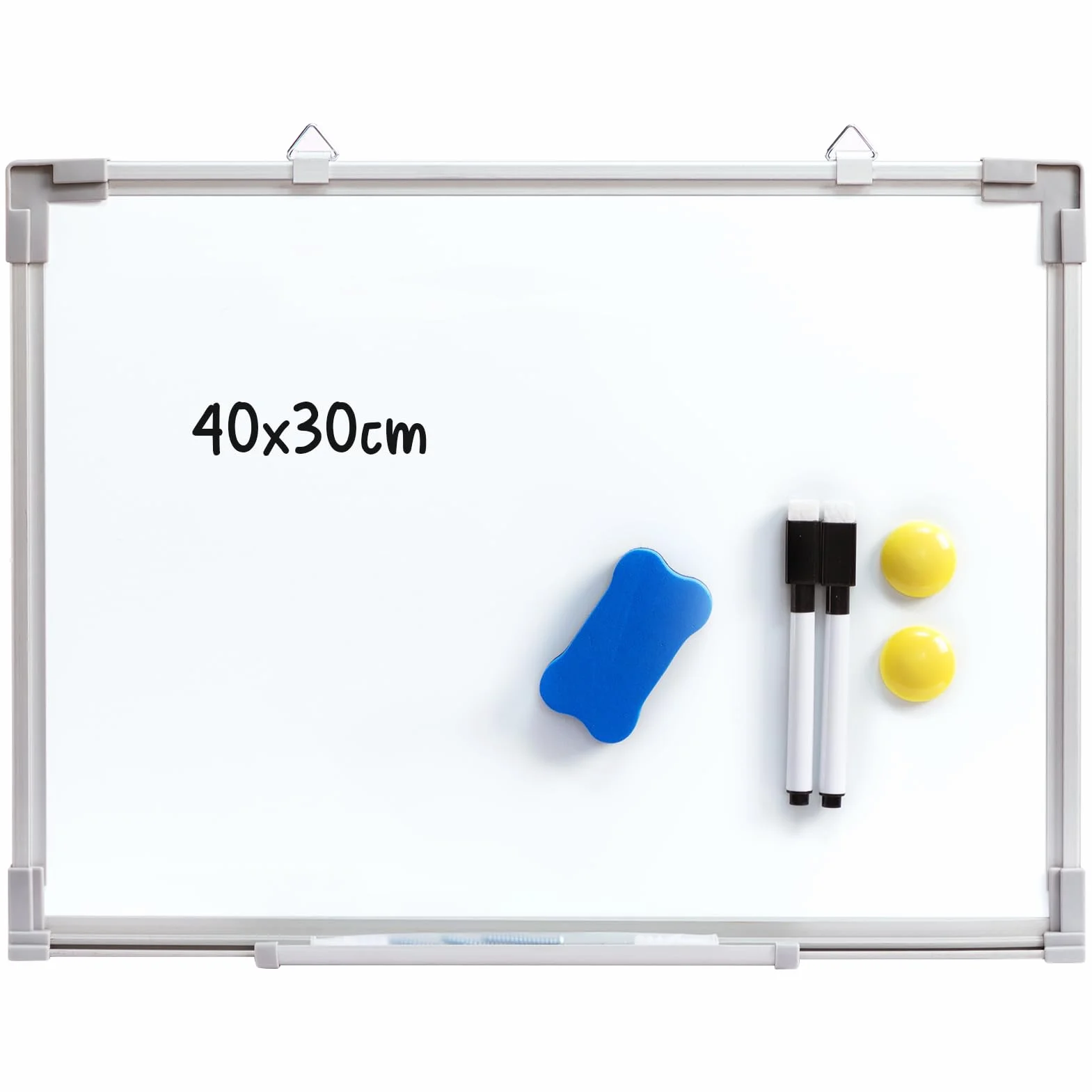 Pizarra Magnética Doble Cara 40 x 30cm A3 Colgante para Hogar Escuela Oficina