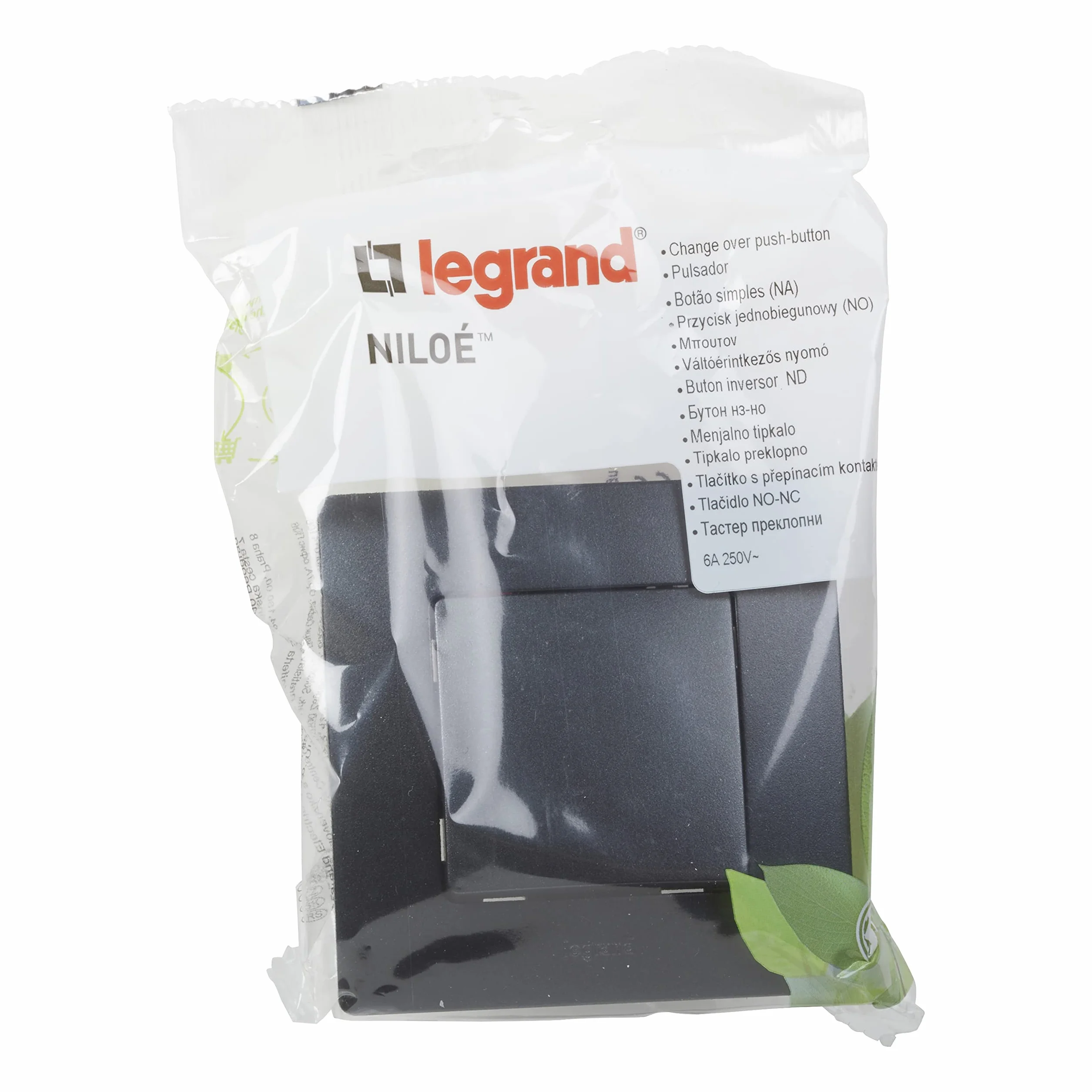 Legrand Cruce monopieza negro individual 396495
