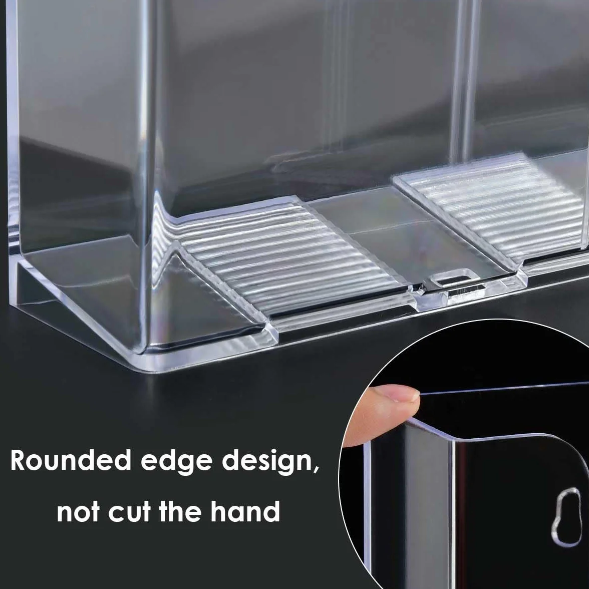 Soporte para Folletos Pared Transparente A4 Acrílico 2PCS con Tornillos