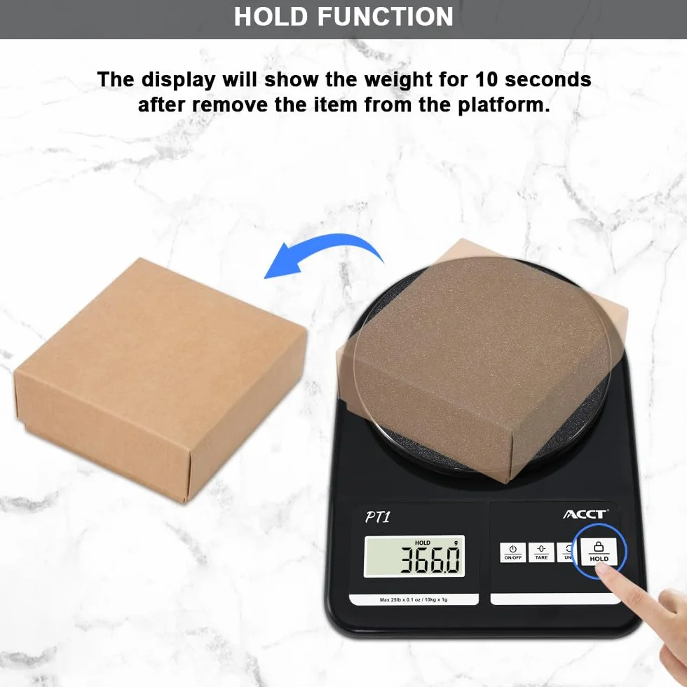 Balanza Postal 25lb 0.1oz Alta Precisión para Envíos Oficina, 5 Unidades, Función Hold
