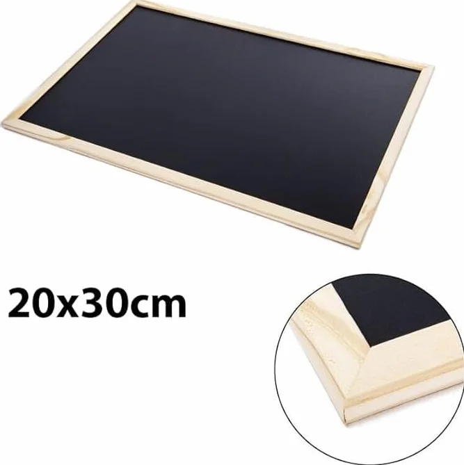 WE-STOCK Tablero de madera negro 20 x 30 cm