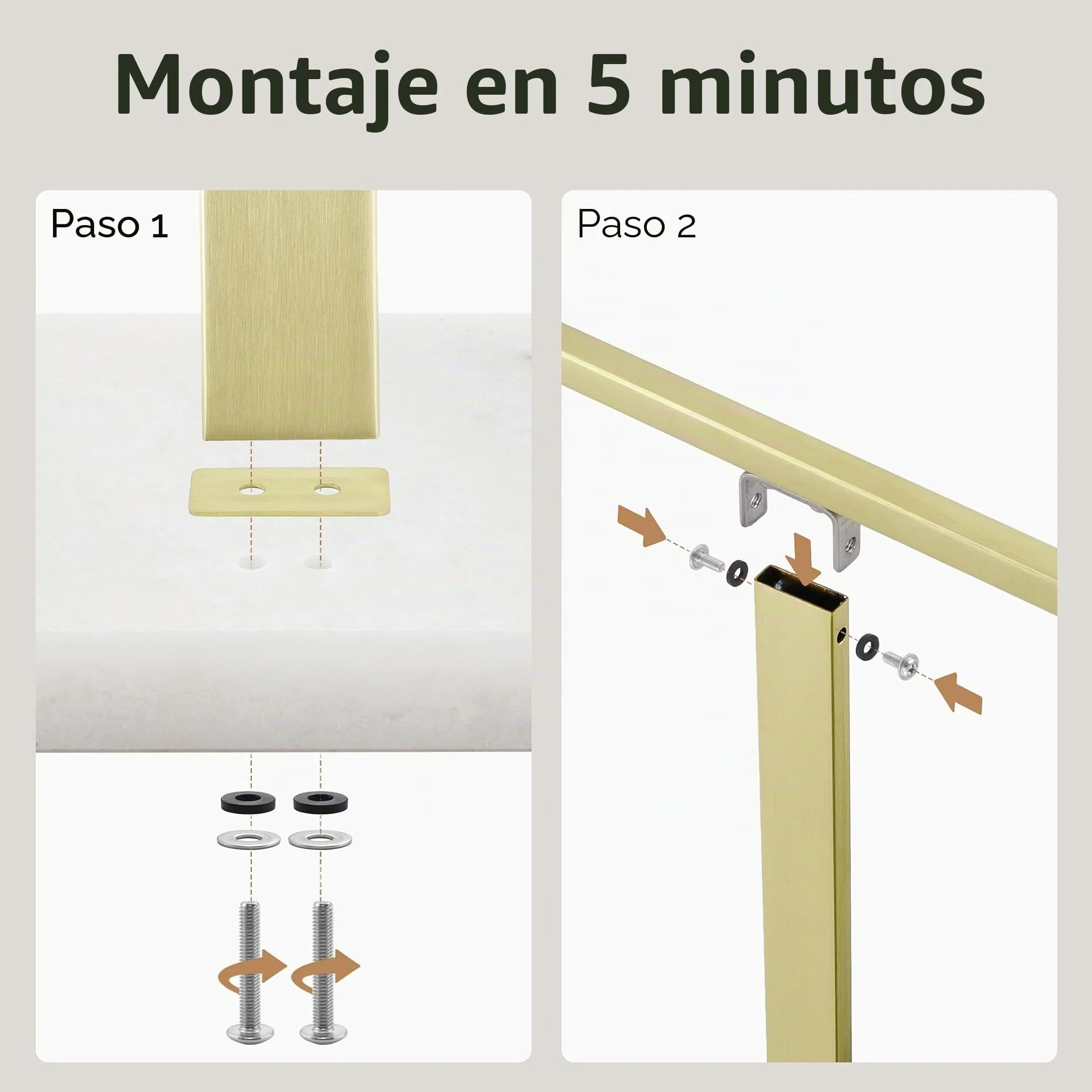 KES Toallero de Pie en Oro, Toallero Independiente con 2 Brazos, Toallero de Acero Inoxidable SUS304, Base de mármol, BTH217-BZ