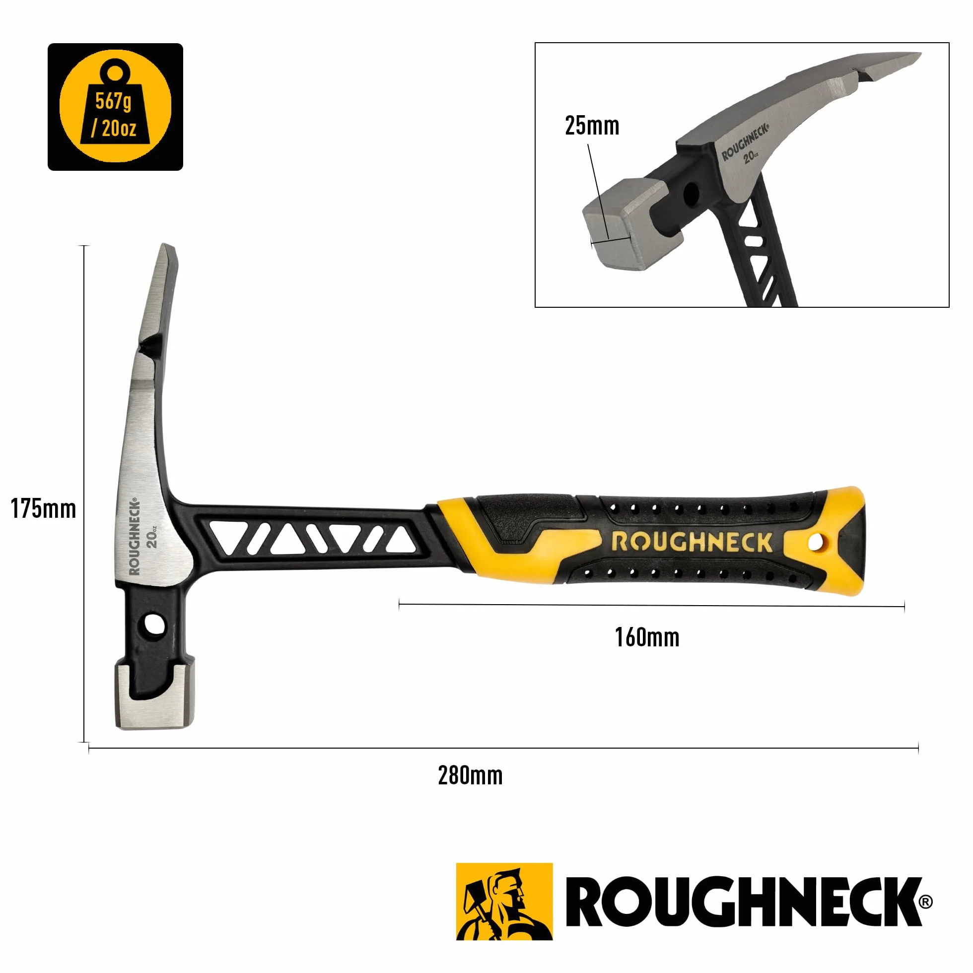 Roughneck® Gorilla V-Serie Ziegelhammer, 567 g