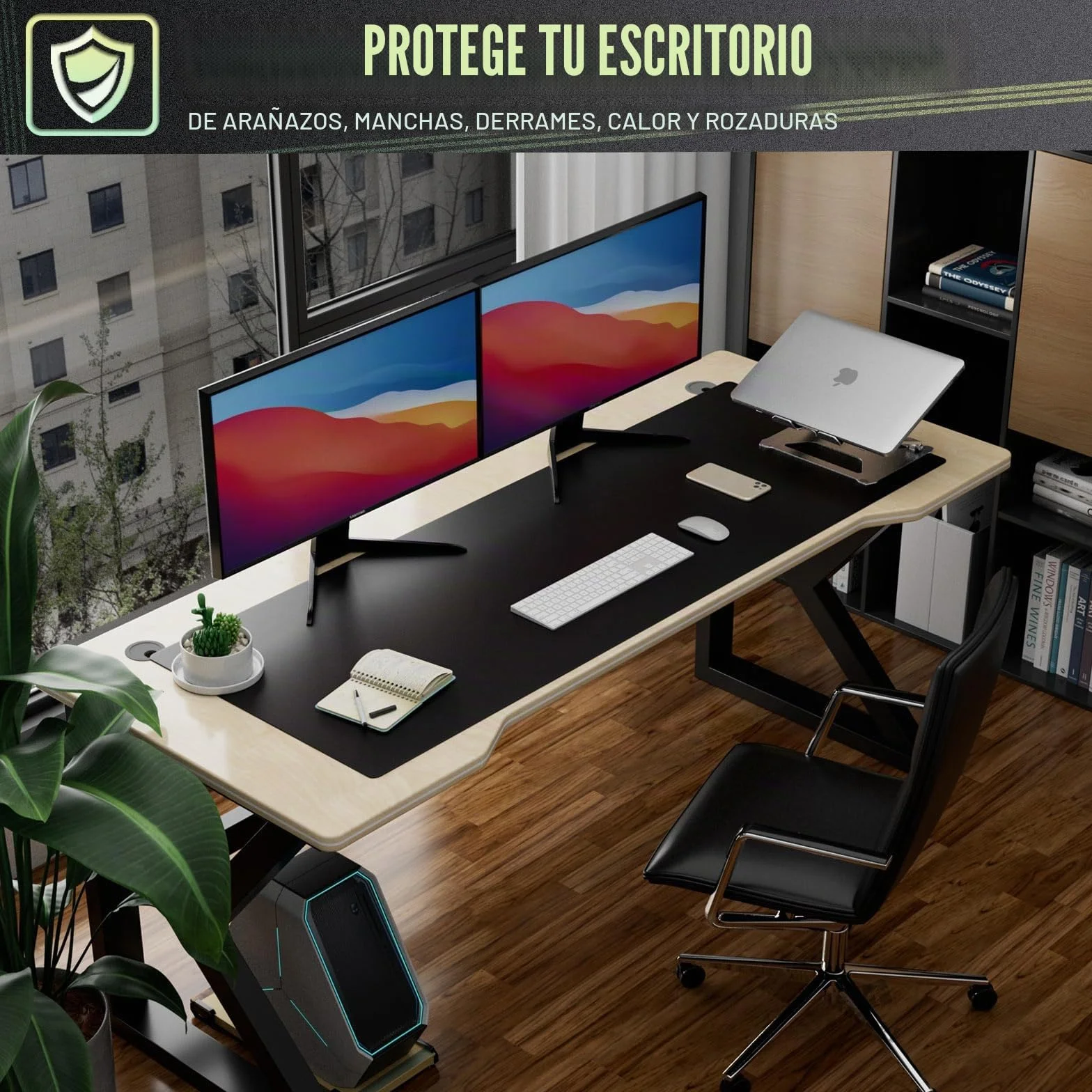 Knodel Almohadilla de escritorio de PVC impermeable para laptop