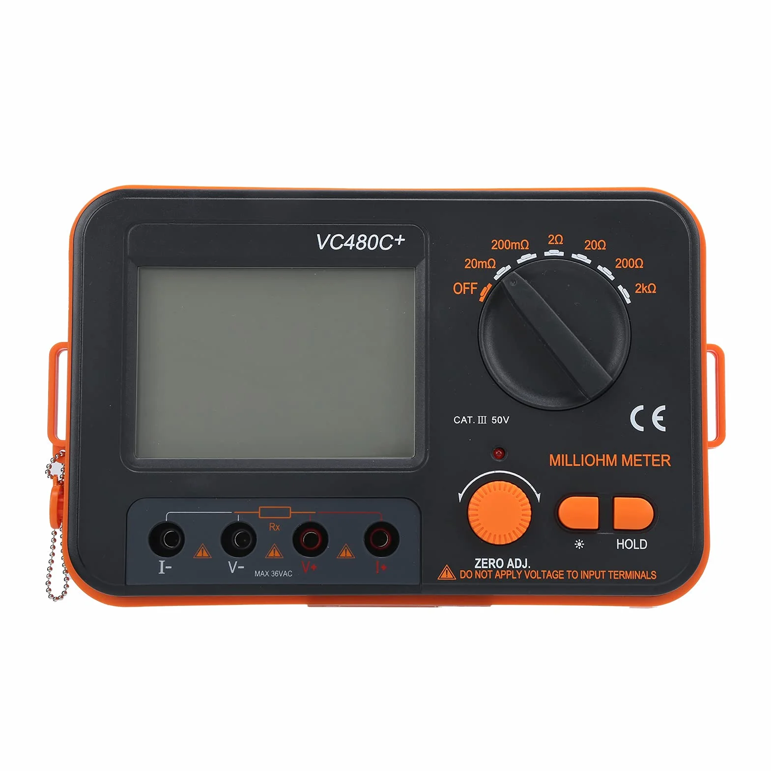 Milióhmetro Digital de 0.01mΩ a 2kΩ, 6 Rangos, Medición de 4 Hilos, Tester de Baja Resistencia DC - Alta Precisión, Protección Avanzada, Pantalla LCD Grande, Portátil para