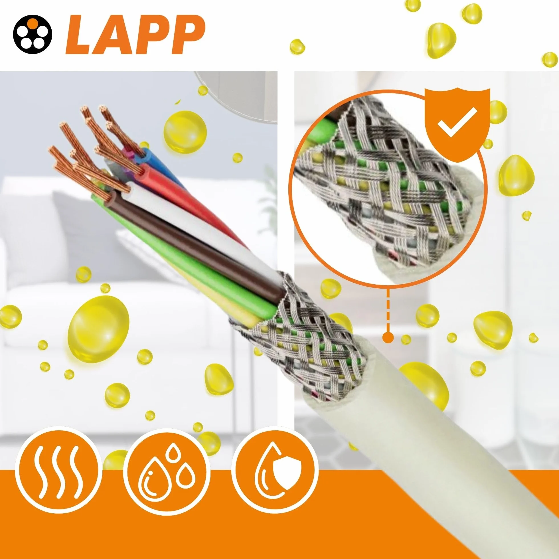 Lapp 10m Cable de Control LiYCY Blindado 5x1 mm², PVC para Datos y LED | Manguera multiconductora flexible de 5 hilos para tecnologia MSR, transmision de señales digitales y modelismo ferroviario