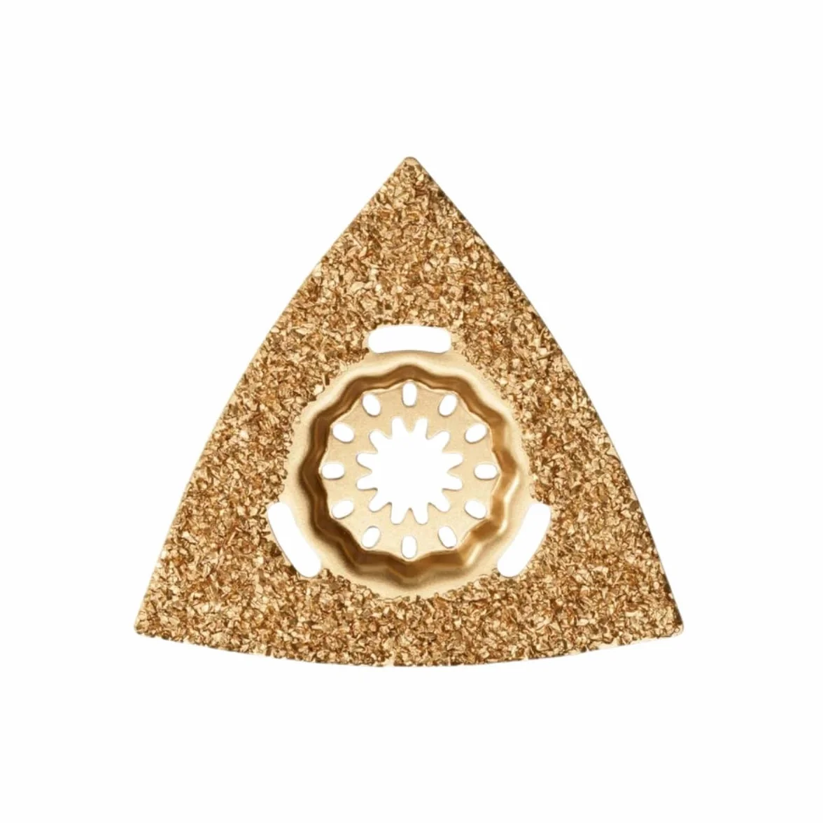 FEIN Rascador de metal duro, Forma triangular, longitud de canto 80 mm, perforado, también puede utilizarse con aspiración de polvo. Alojamiento SL