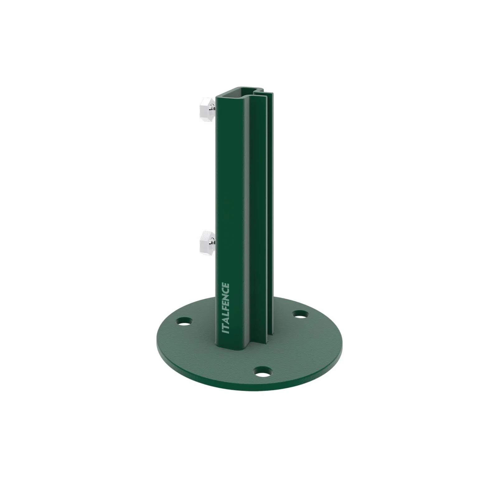 Base para poste T 30x30mm, acero plastificado [5 piezas]