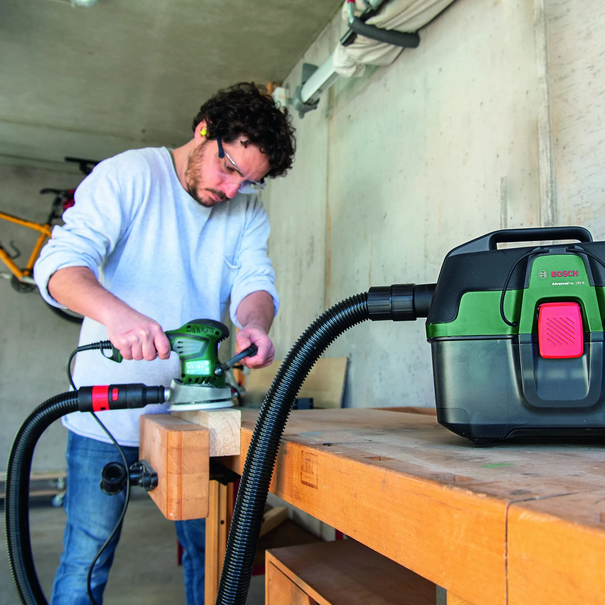 Bosch 1x Manguera (Ø 35mm x 2.2 m, Adaptador Integrado, Accesorios para Aspirador)
