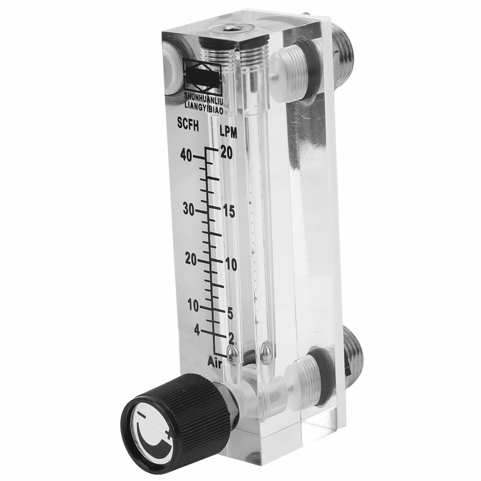 Medidor de Flujo de Gas Ajustable LZM-6T con Lecturas Intuitivas Tipo Panel para Medición de Tasa de Gas 2-20 LPM/4-40 SCFH