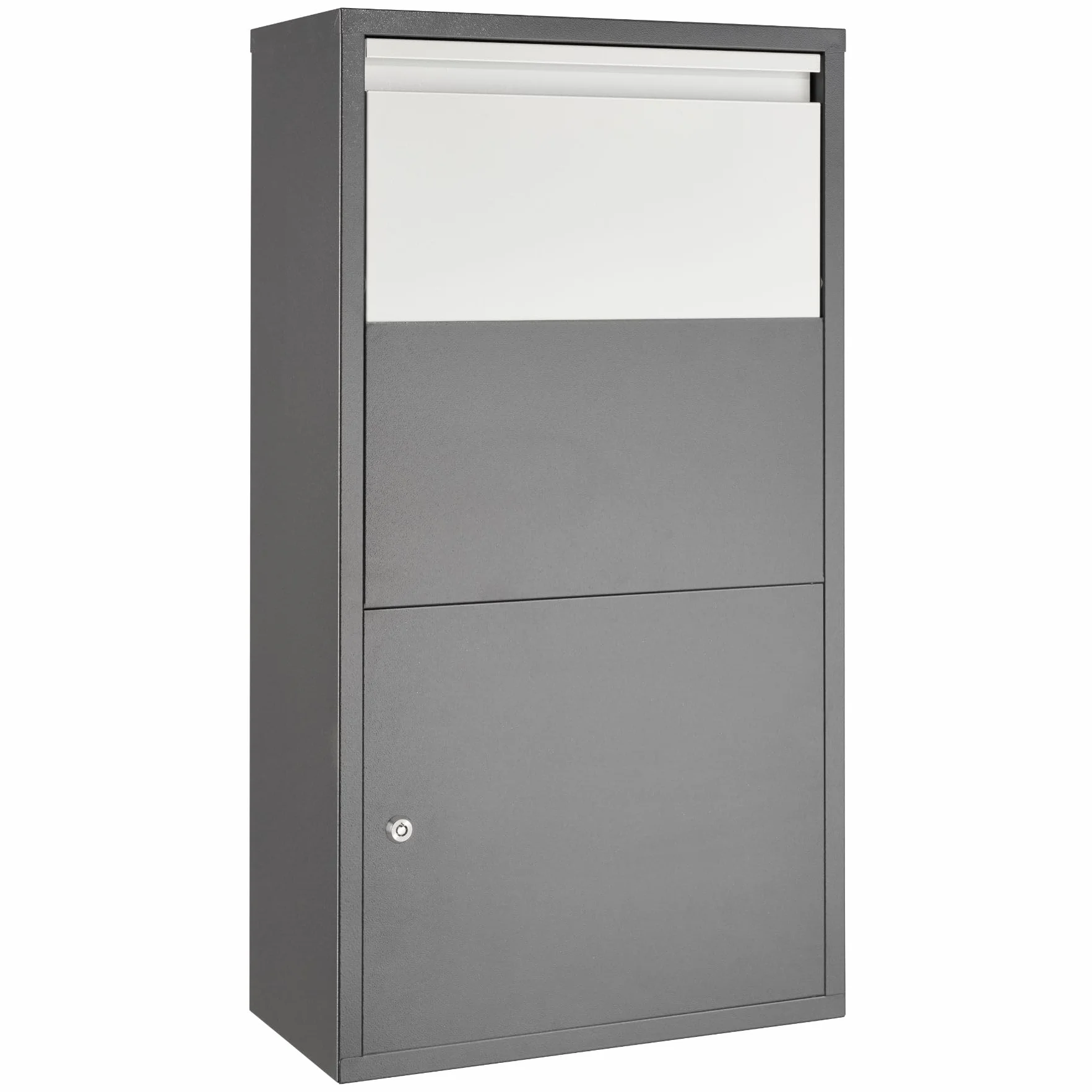 tectake® Buzón Exterior XXL, Buzón para Paquetes y Cartas, Cerradura de Cilindro Antirrobo con 2 llaves, Buzón Correos Premontado, Chapa de Acero, Robusto, Espacioso, 44x22x82 cm, Entrega sin Contacto