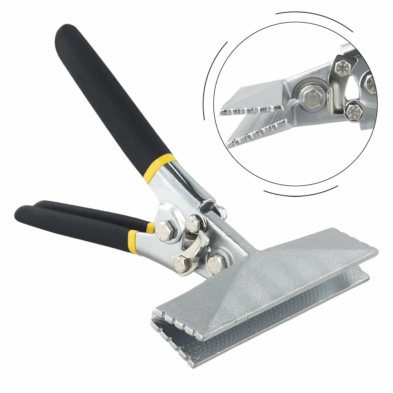 Alicates de costura manual para doblar chapa resistente, acero de aleación de cromo vanadio, cómodo agarre antideslizante (A)