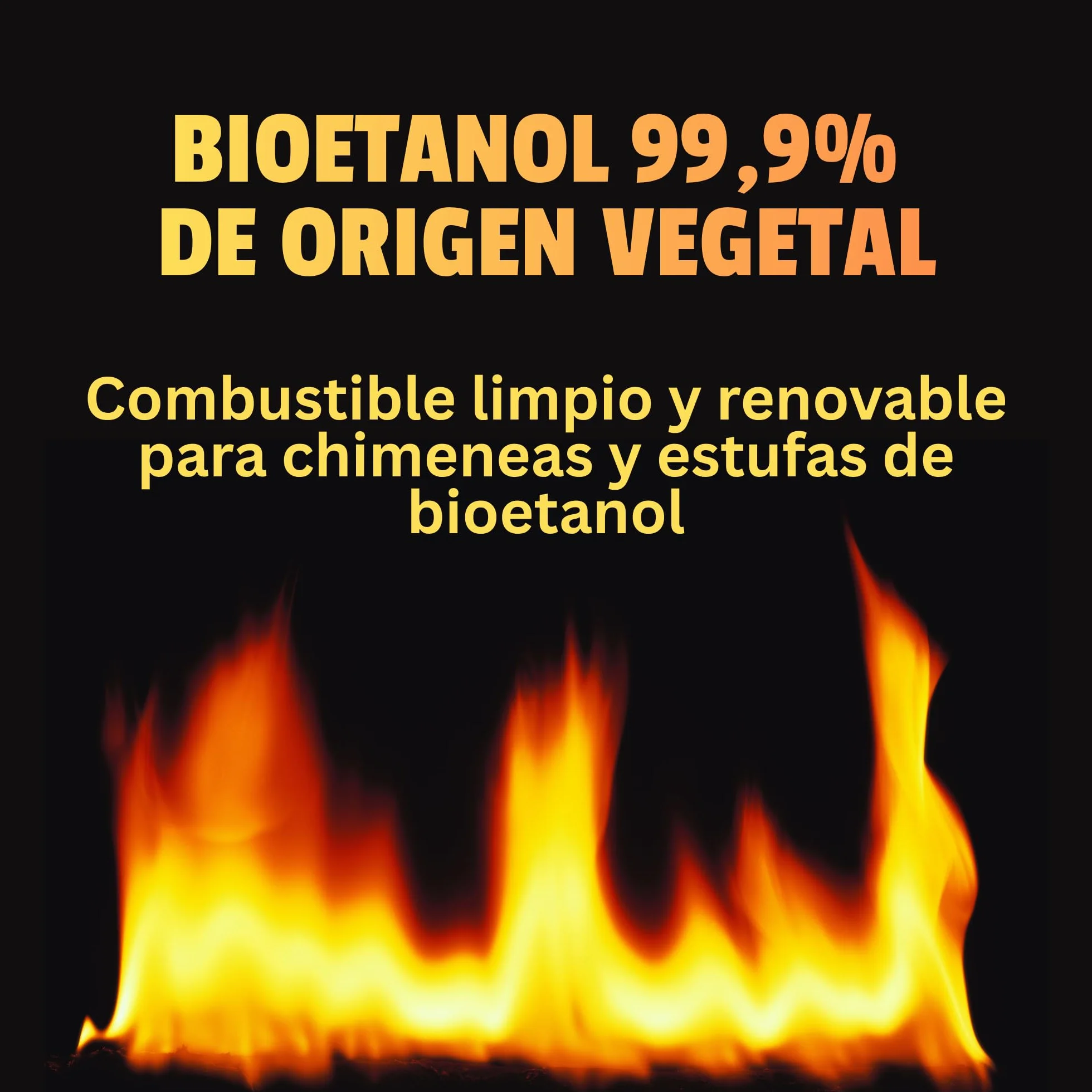 Bioetanol 99,9% Origen Vegetal con Aroma a Lavanda Combustible Limpio Sin Humo Ecológico Renovable 5 litros
