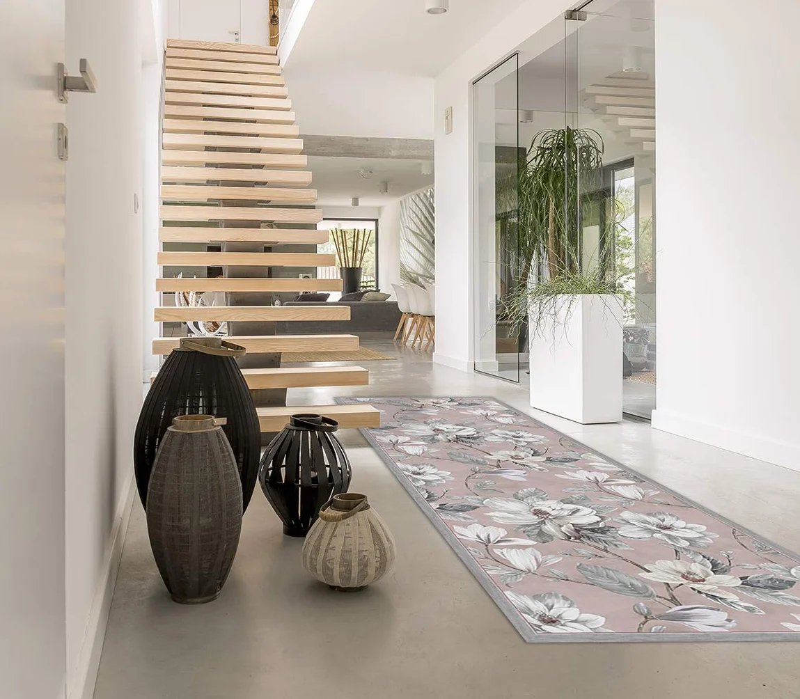 Vilber Magnolia DU 04 155X200 Alfombra, Vinilo, Rosa, 155 x 200 x 0.22 cm