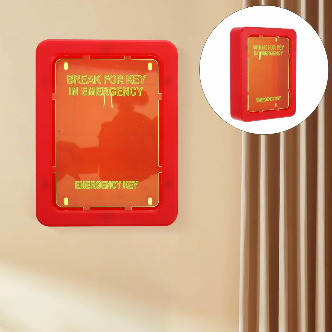 HOMSFOU Caja De Llaves De Emergencia Montada En La Pared Con Cerradura Organizador Multifuncional Para Hogar Y Oficina Armario Seguro Para Almacenamiento De Llaves Y Tarjetas 6.37X4.80X1.37In