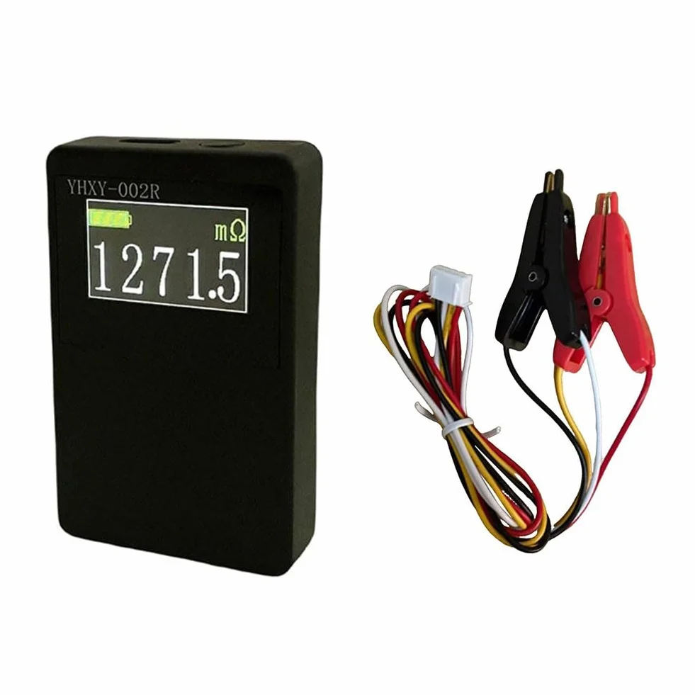 Miliohmímetro CC de 0,1 mR a 20 ohmios, comprobador de resistencia con 0,03 % de precisión, prueba Kelvin de 4 cables, pantalla LCD, batería de litio integrada