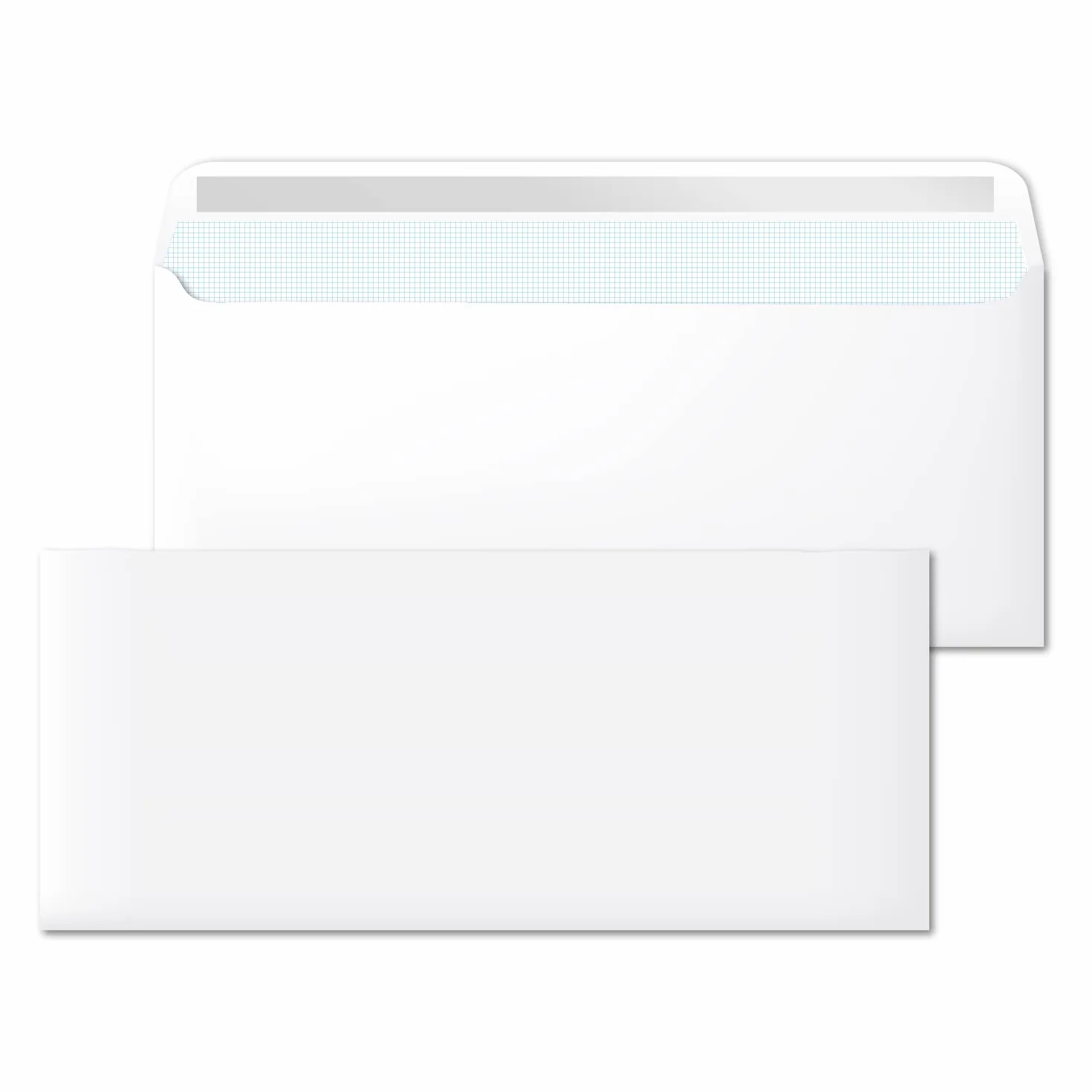 Sobres de Papel Blanco Americano Sin Ventana 225 x 115 mm 90 g/m² Cierre Autoadhesivo m-office 100 uds