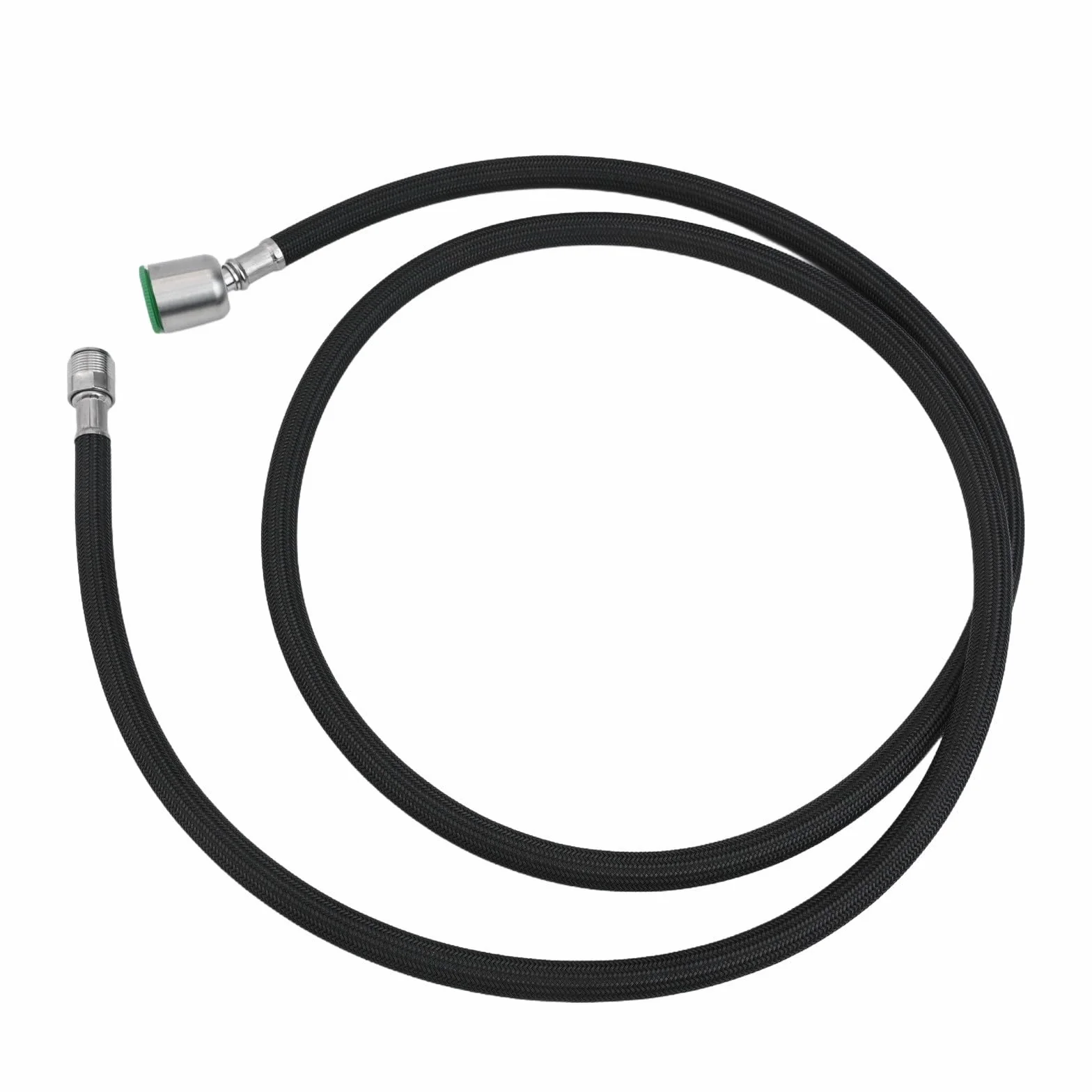 Manguera de repuesto extraíble para grifo de cocina, flexibilidad superior y características de seguridad con tubo interior de gel de sílice y capa exterior de nailon (rosca-negro)