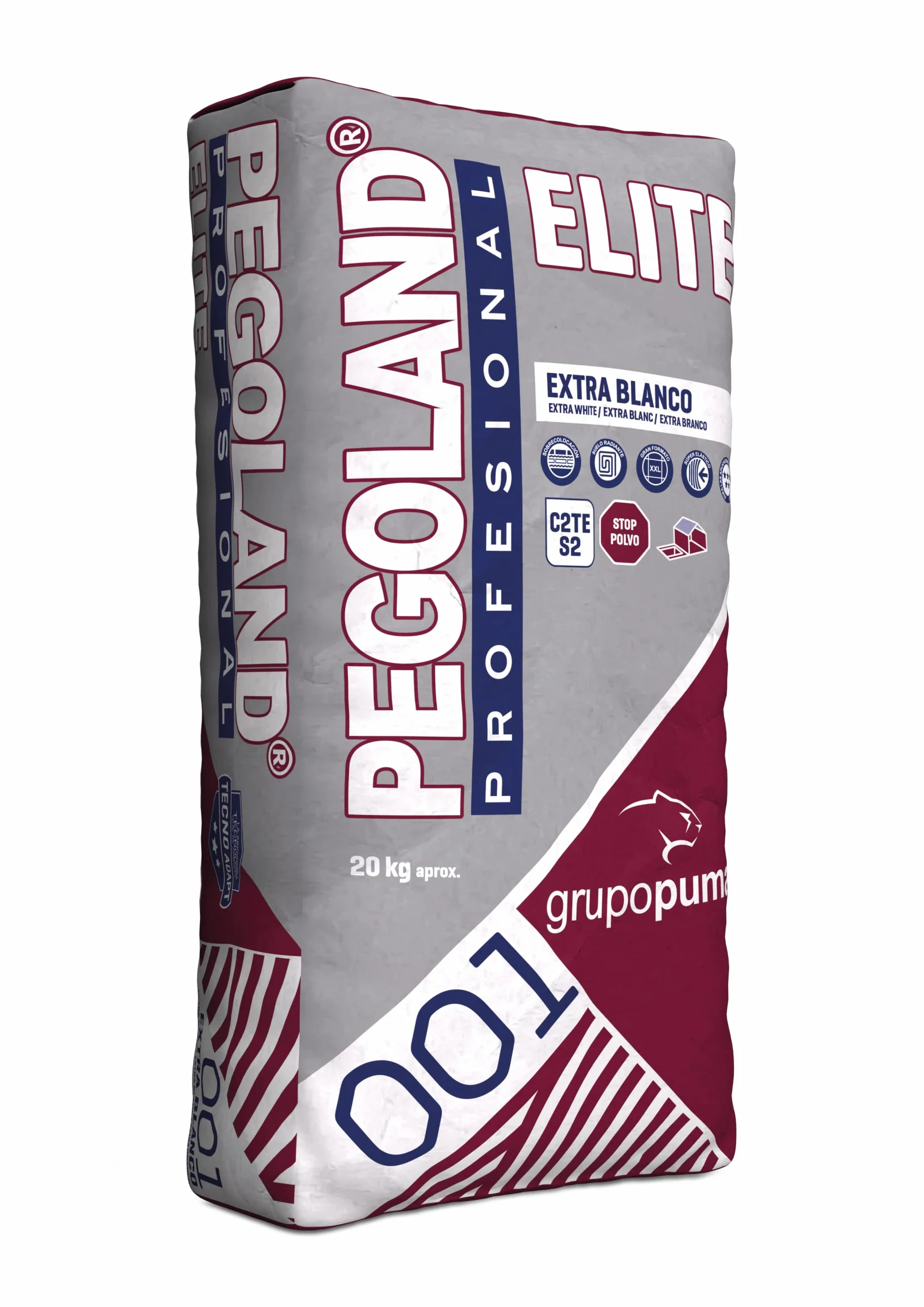 CEMENTO COLA PEGOLAND PROFESIONAL FLEX ELITE C2 BLANCO SACO 20 KG