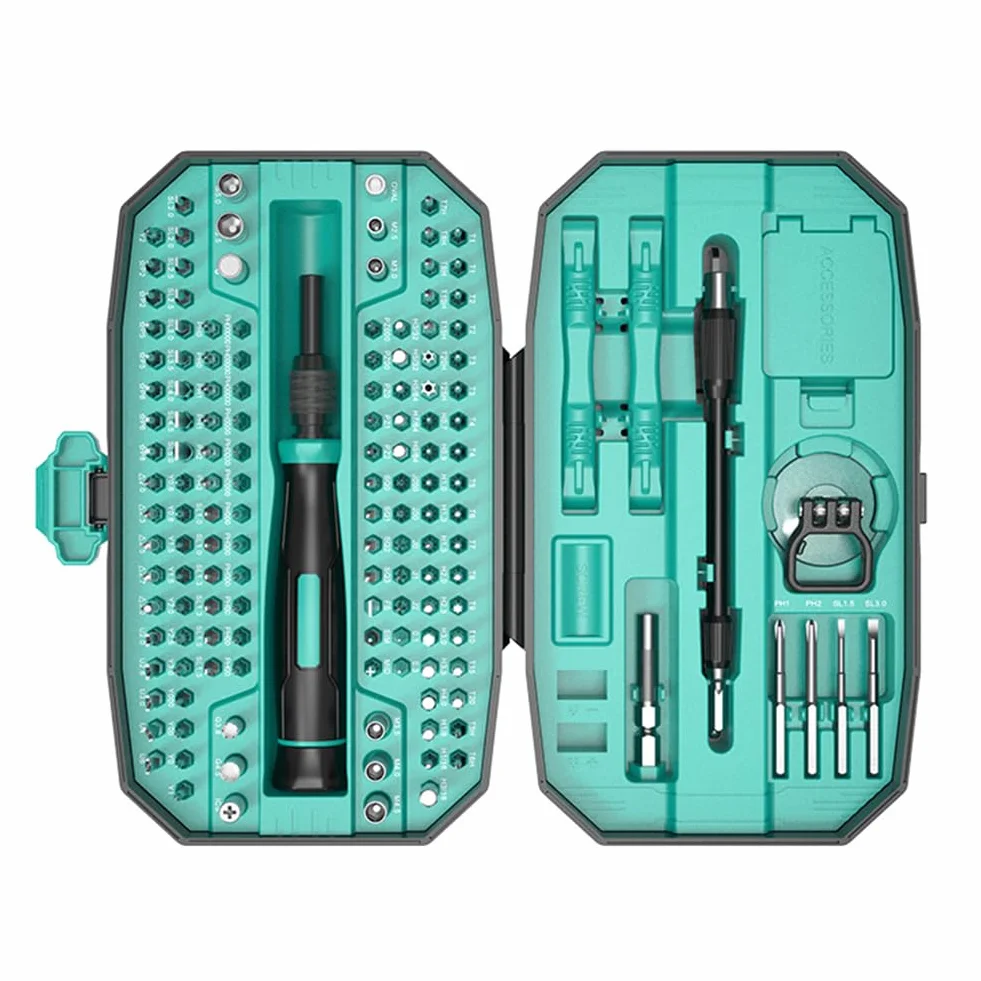 Juego de herramientas para mecánicos de precisión, 152 en 1, juego de destornilladores magnéticos, juego de herramientas de reparación de 152 piezas para smartphones, tabletas, ordenadores, consolas