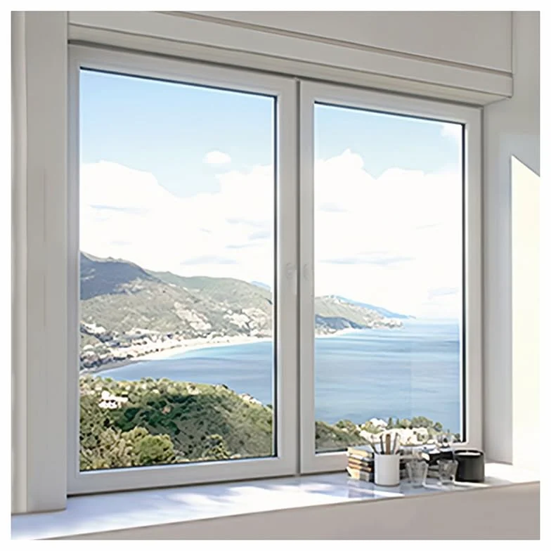Reemplazo Ventana Vidrio, Entrada Ventilación con Panel Ventana Transparente con Marco Aleación Aluminio, Ventana Deslizante Horizontal Exterior para Mejoras Hogar(Blanco,60x60CM)