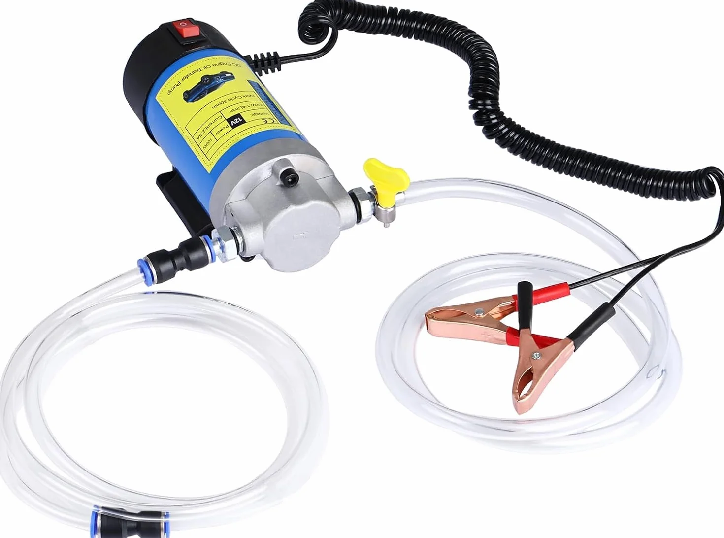 Bomba extractora de aceite DC 12V 100W Bomba de transferencia de combustible (no gasolina) y Aceite para Auto, Moto, Quad, furgon. Bomba de Aceite Diesel de Bajo Ruido para cambios de aceite