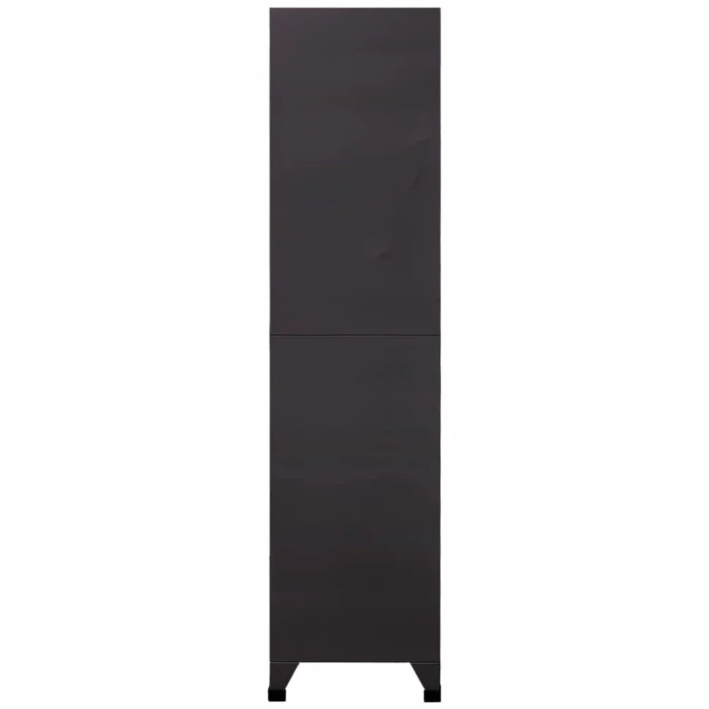 vidaXL Armario Taquilla de Acero Gris Antracita 90x45x180 cm Almacenamiento Oficina