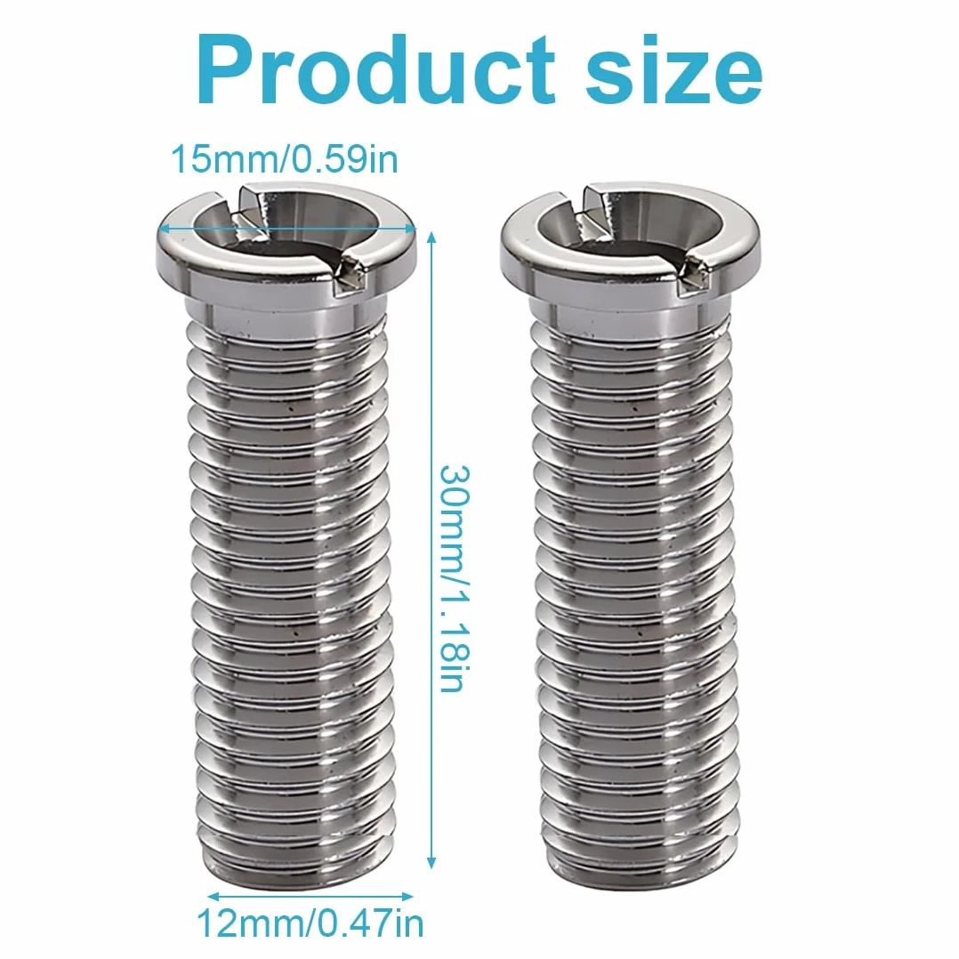 2 Piezas 30mm Fregadero Cesta Tornillos Inoxidable Tornillos Fregadero Cesta Fijación para Filtro Desagüe Tapones en Rosca Cocina