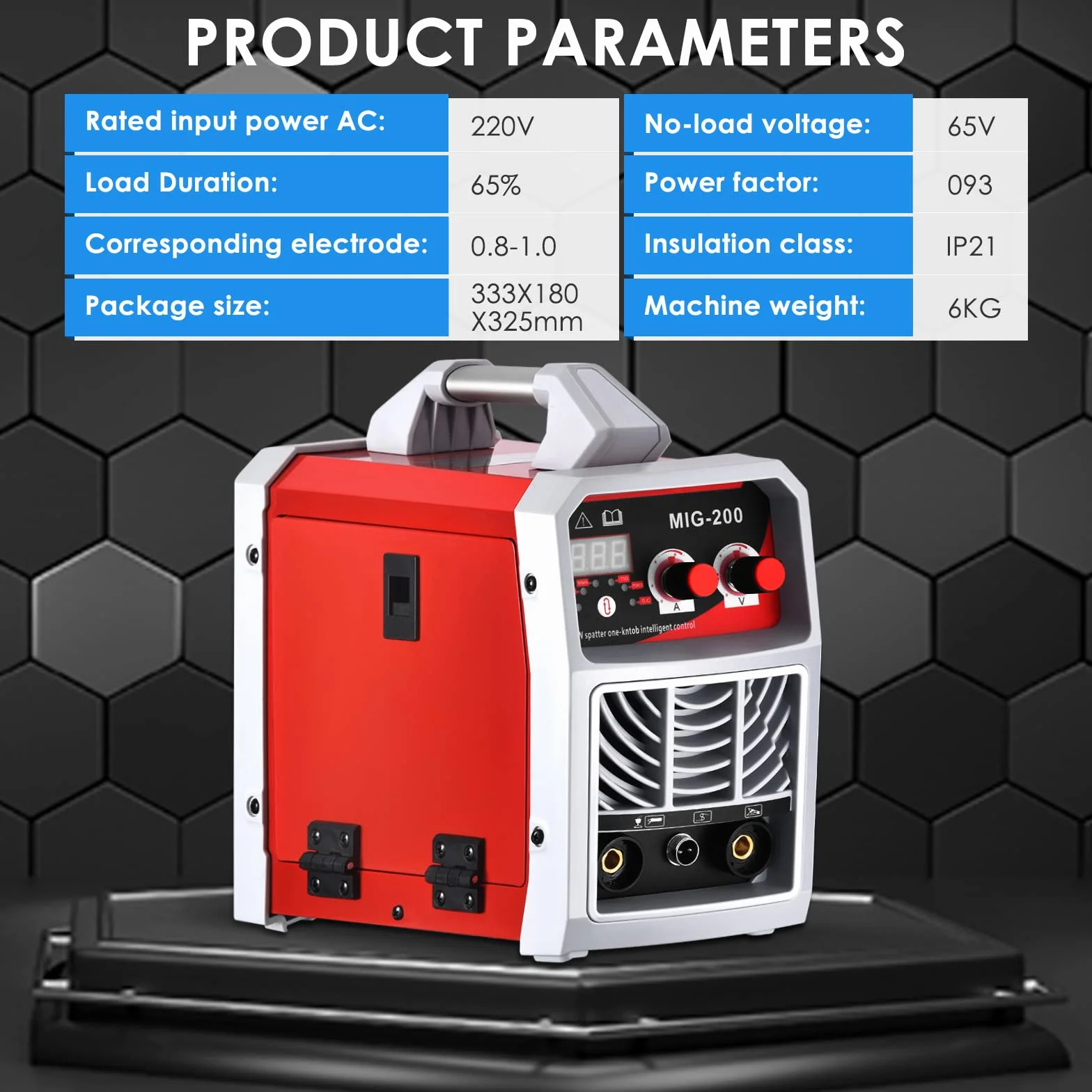 Aomdom Máquina de soldadura MIG/ARC/Lift TIG 3 en 1, soldadora inversora IGBT de 300 A con pantalla LCD, soldadora portátil de 220 V para uso profesional y doméstico