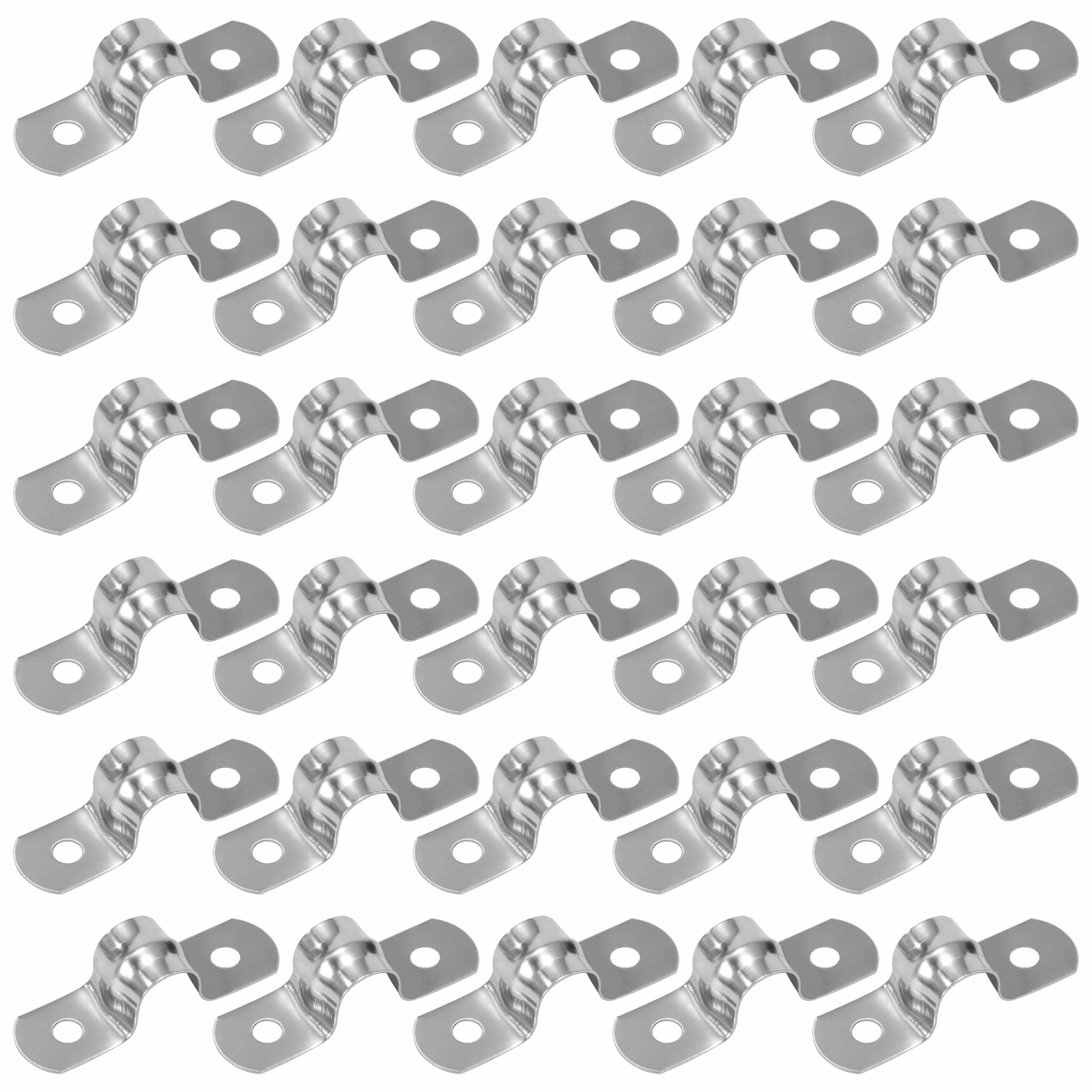 QIMEI-SHOP Abrazaderas Metalicas para Tubos 10mm Abrazadera Tubo en U de Acero Inoxidable 304 para Tubos de Agua Manguera Sujetador 30 Piezas