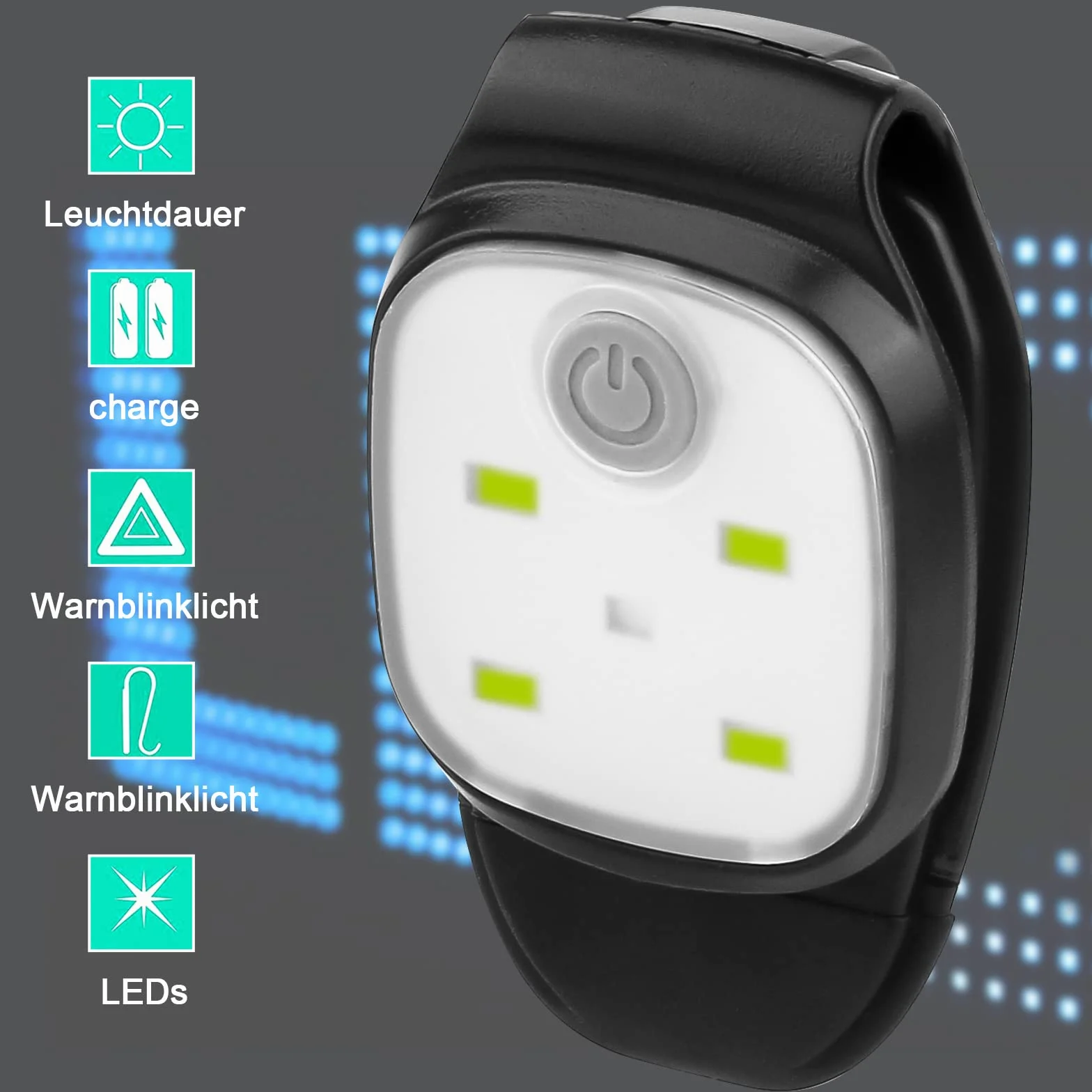 2 Piezas Linterna Manos Libres, Linterna Frontal LED con Clip, Luces de Seguridad para la Noche, Recargable por USB, 4 Modos de Iluminación, para Noche para Correr, Cámping, Pasear al Perr