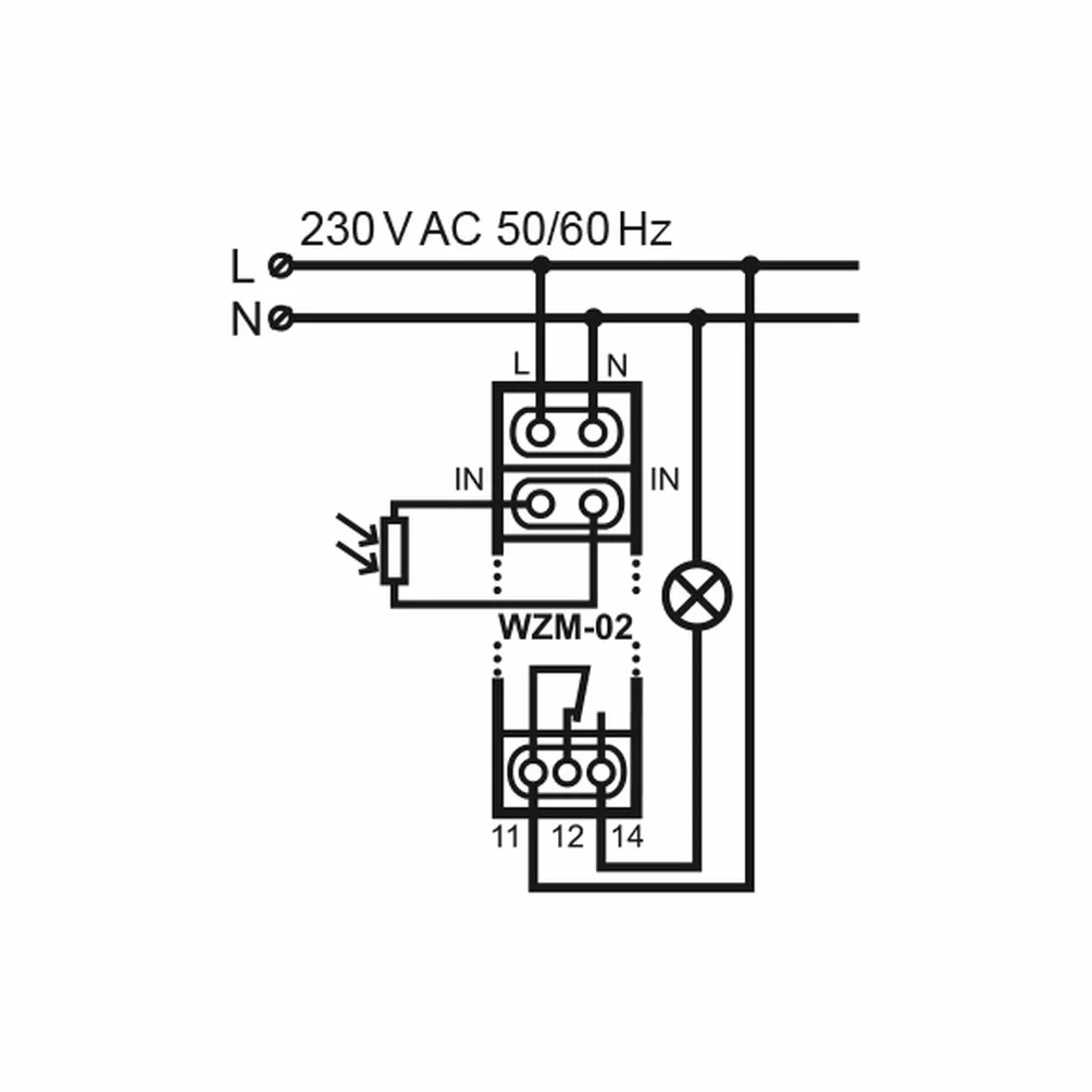 EXTA WZM-02/ SOS - Interruptor crepuscular (230 V, 2 Unidades, 90 x 17,5 x 66 mm)