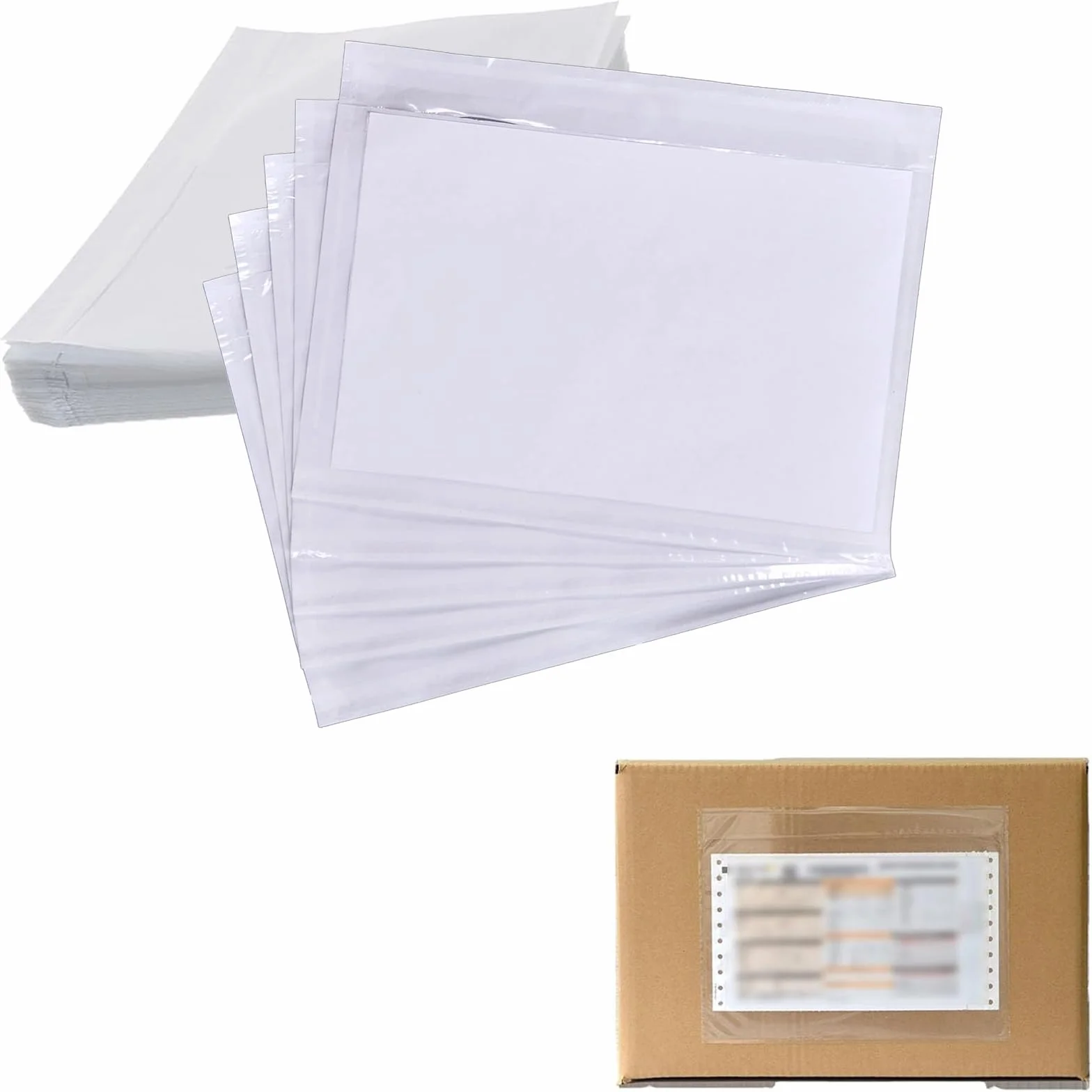 Bolsa Adhesiva Portadocumentos, Sobres Para Albaranes, Sobres Portadocumentos Adhesivos, Bolsa de Albaran, Guarda Albaranes, Facturas, Se Adapta a Documentos de Tamaño A5, 25 Piezas, Transparente