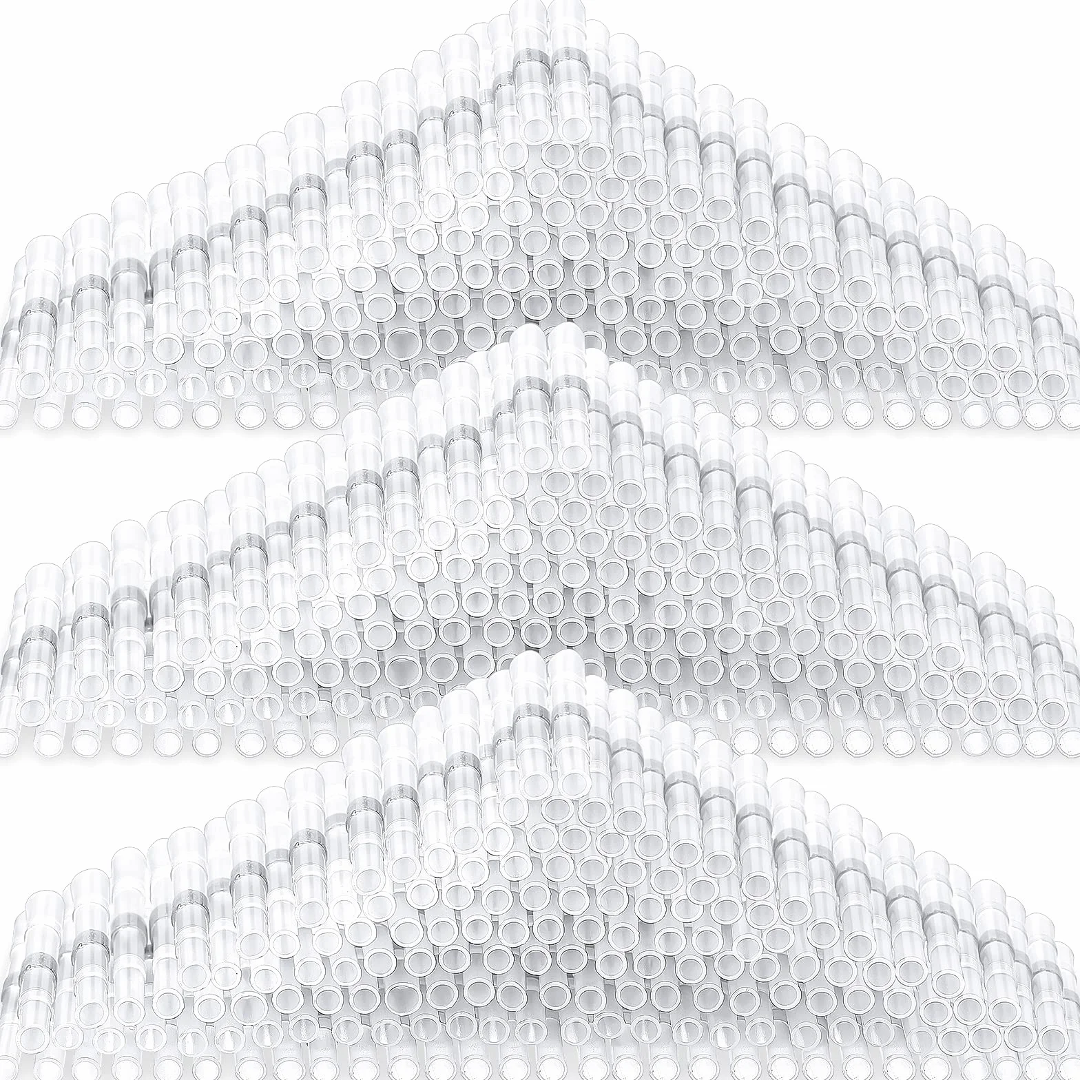 300 Sellos de Soldadura Conector de Cable Conector a Tope Termorretráctil Terminal Aislado Impermeable de Cable de Empalme a Tope Terminal Eléctrico Marino Automotriz (Blanco, 26-24 AWG)