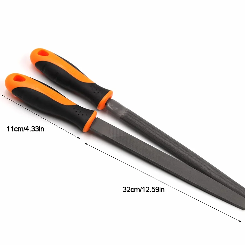 Juego de limas de metal de dientes medios, trabajos de metal, carpintería, lima de escofina de acero, plana para limas triangulares, redondas, cuadradas, semicirculares de metal