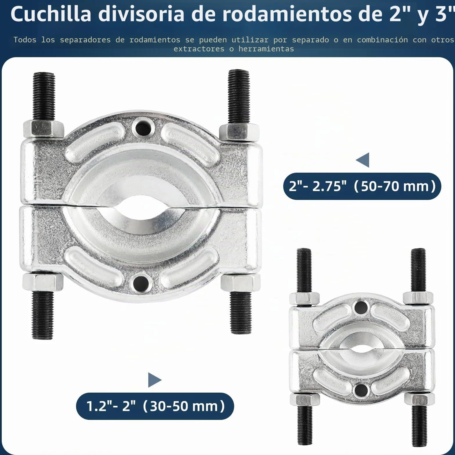 Juego de 14 piezas de Extractores de Rodamientos y Cuchillas Divisorias, de FreeTec, Incluyemaletín