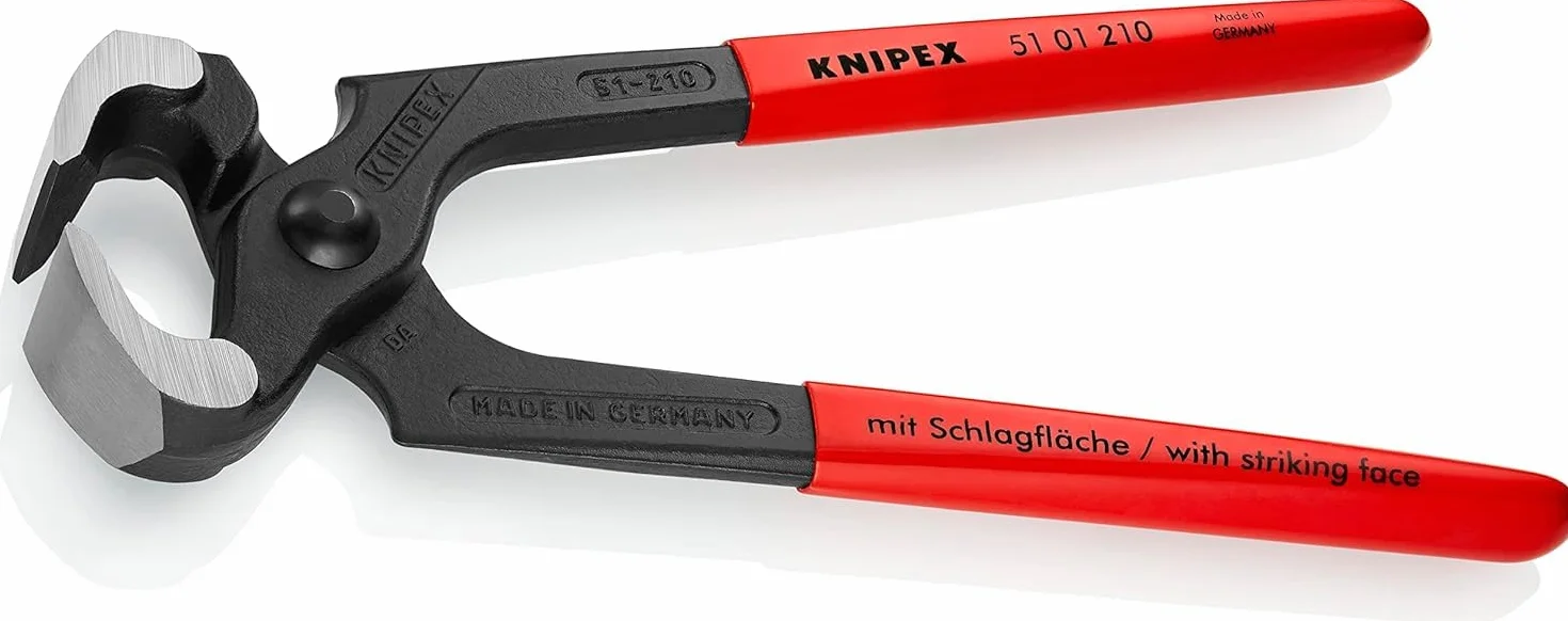 KNIPEX Tenaza para carpintero recubiertos de plástico 210 mm, 51 01 210