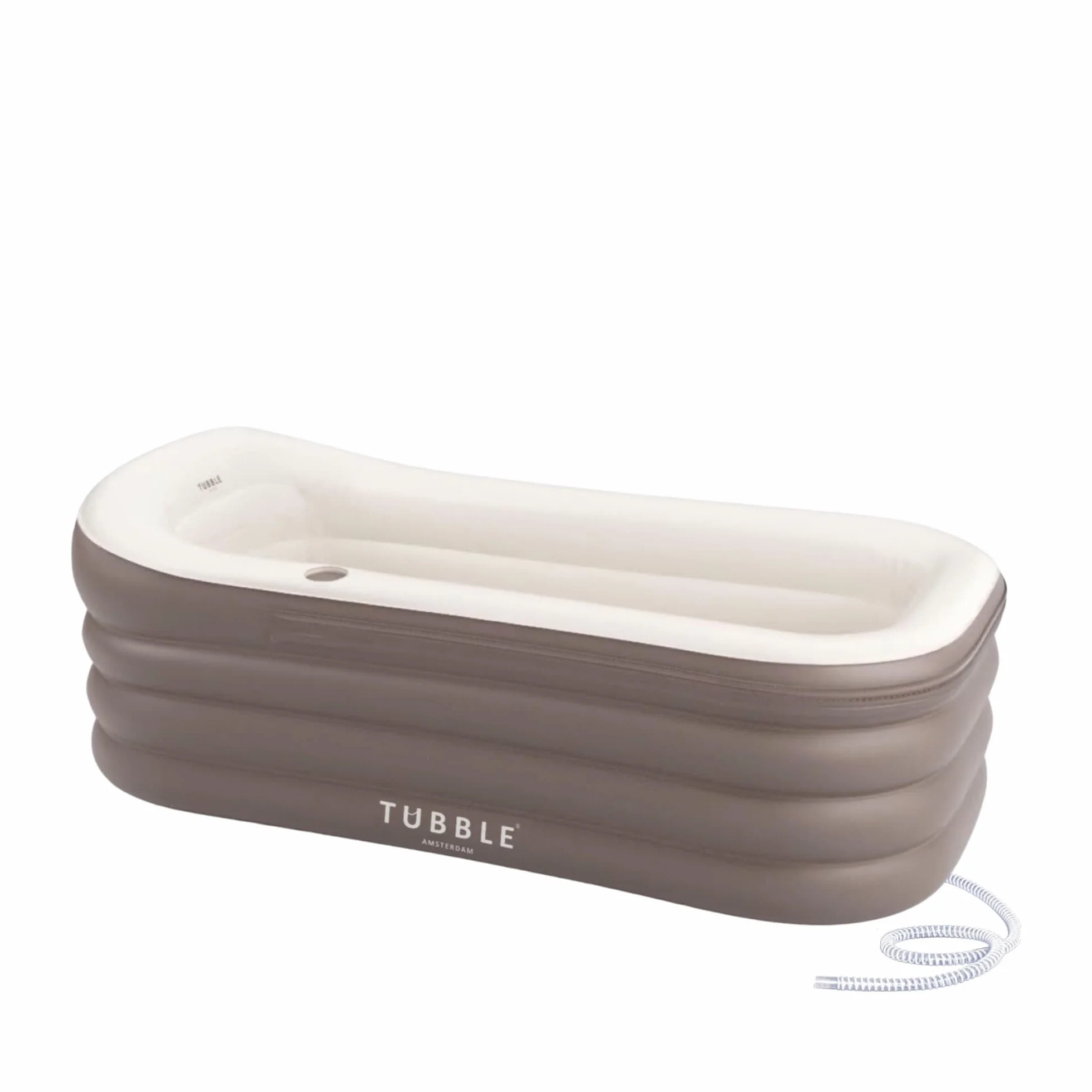 Tubble® Royale Bañera Inflable Adulto Ambient Taupe 255 L - Spa Portátil Baño Caliente y Hielo, Montaje en 1 Min, Relajación, Hasta 188 cm, Uso Interior y Exterior