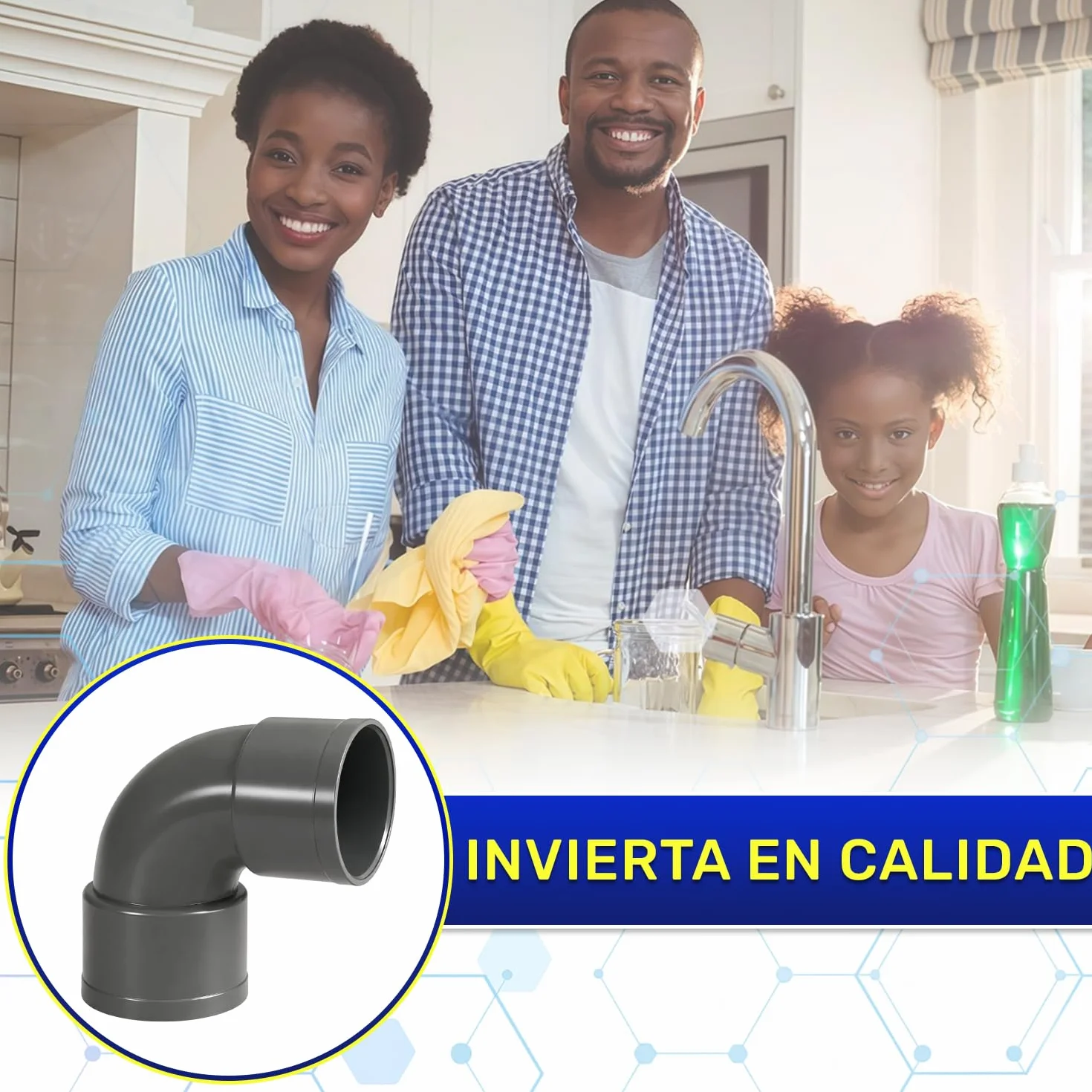 Codo PVC 87° Ø 50mm Hembra-Hembra MONTERAL para Tuberías Alcantarillado Drenaje