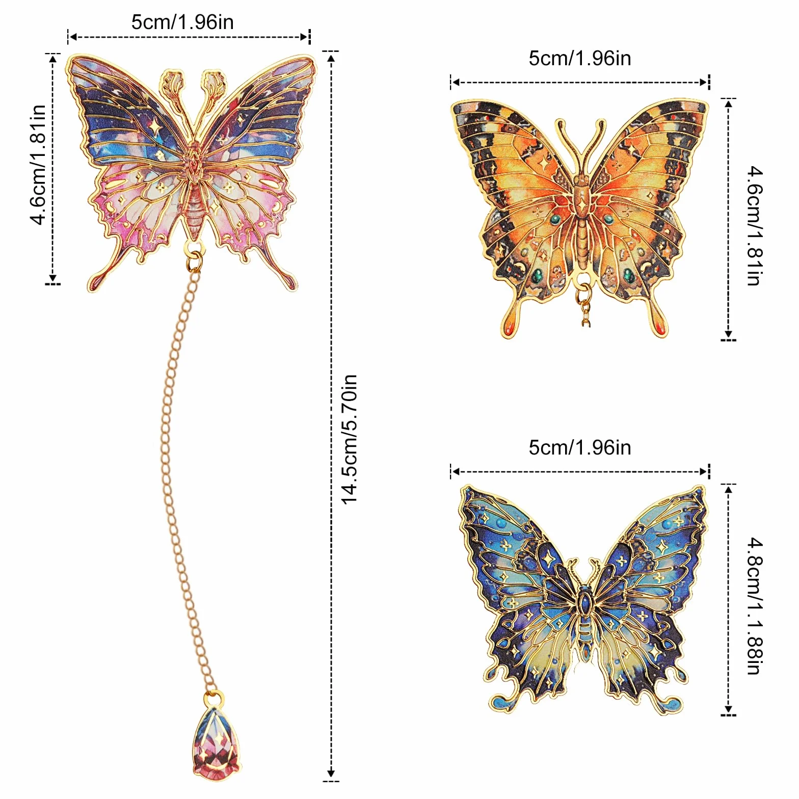 Marcapaginas Mariposa Metal Personalizado, Butterfly Bookmarks for Reading, Regalos Graduacion