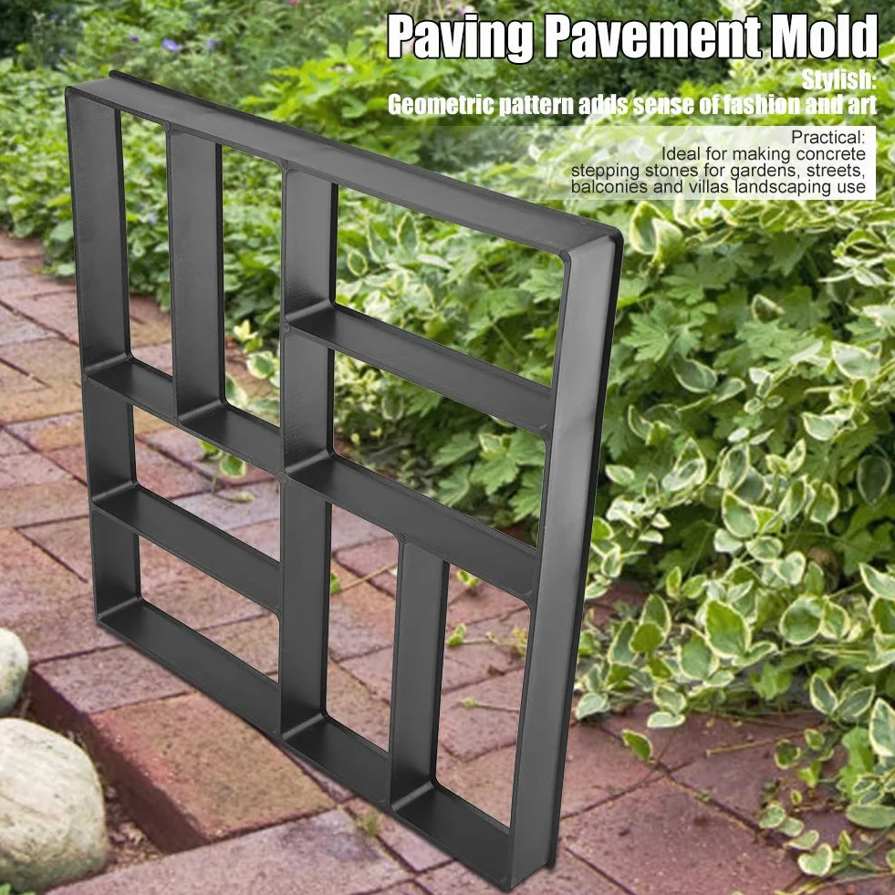 Molde de Hormigón para Pavimento, 40 X 40 X 4 Cm Molde de Hormigón, Pavimentadora de Bricolaje para Césped, Camino de Entrada, Patios Traseros, Molde de Cemento para Patio